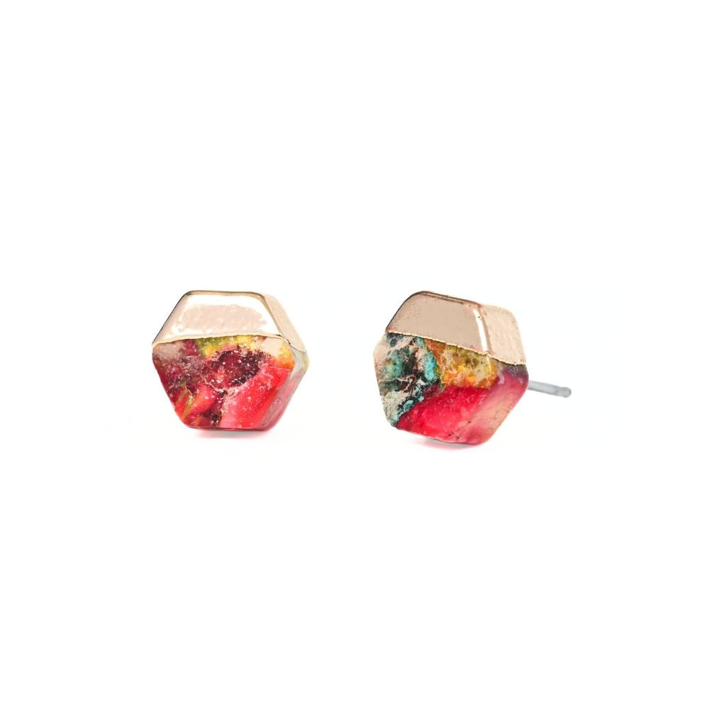 Sedona Sunrise Reds Stud Earrings