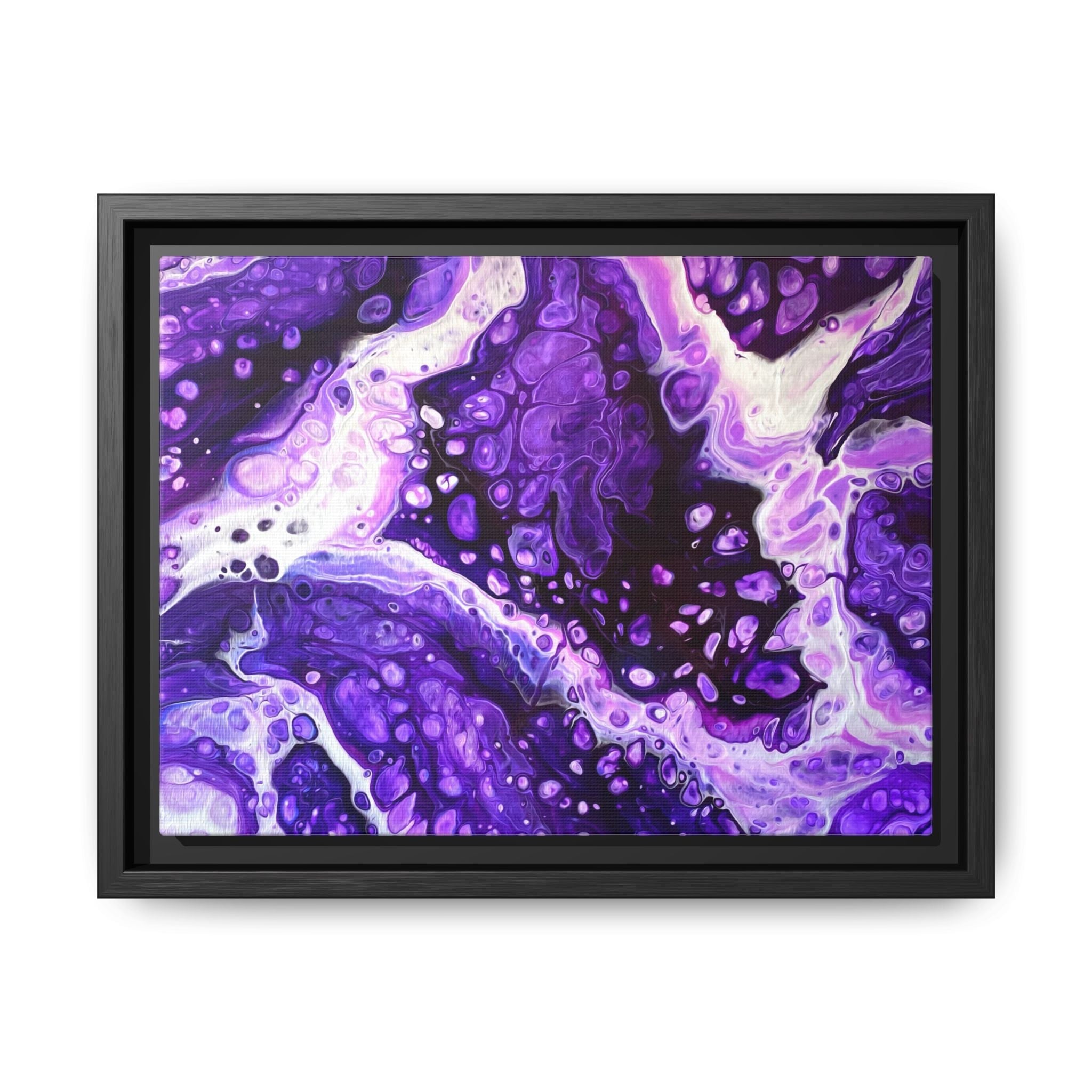 Bespattered Facade Purple Haze Framed Canvas Art Print | 3 Frame Colors | Multiple Sizes