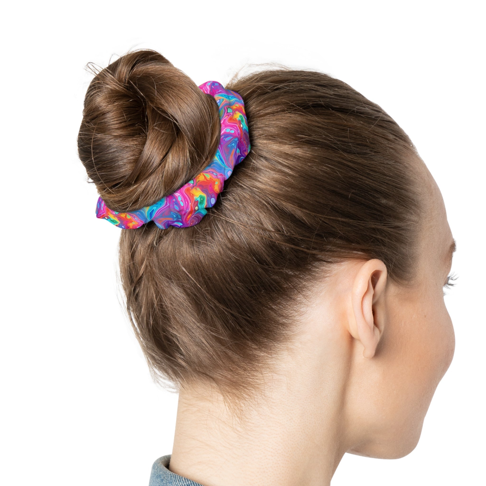Bespattered Facade Rainbow Flow Scrunchie
