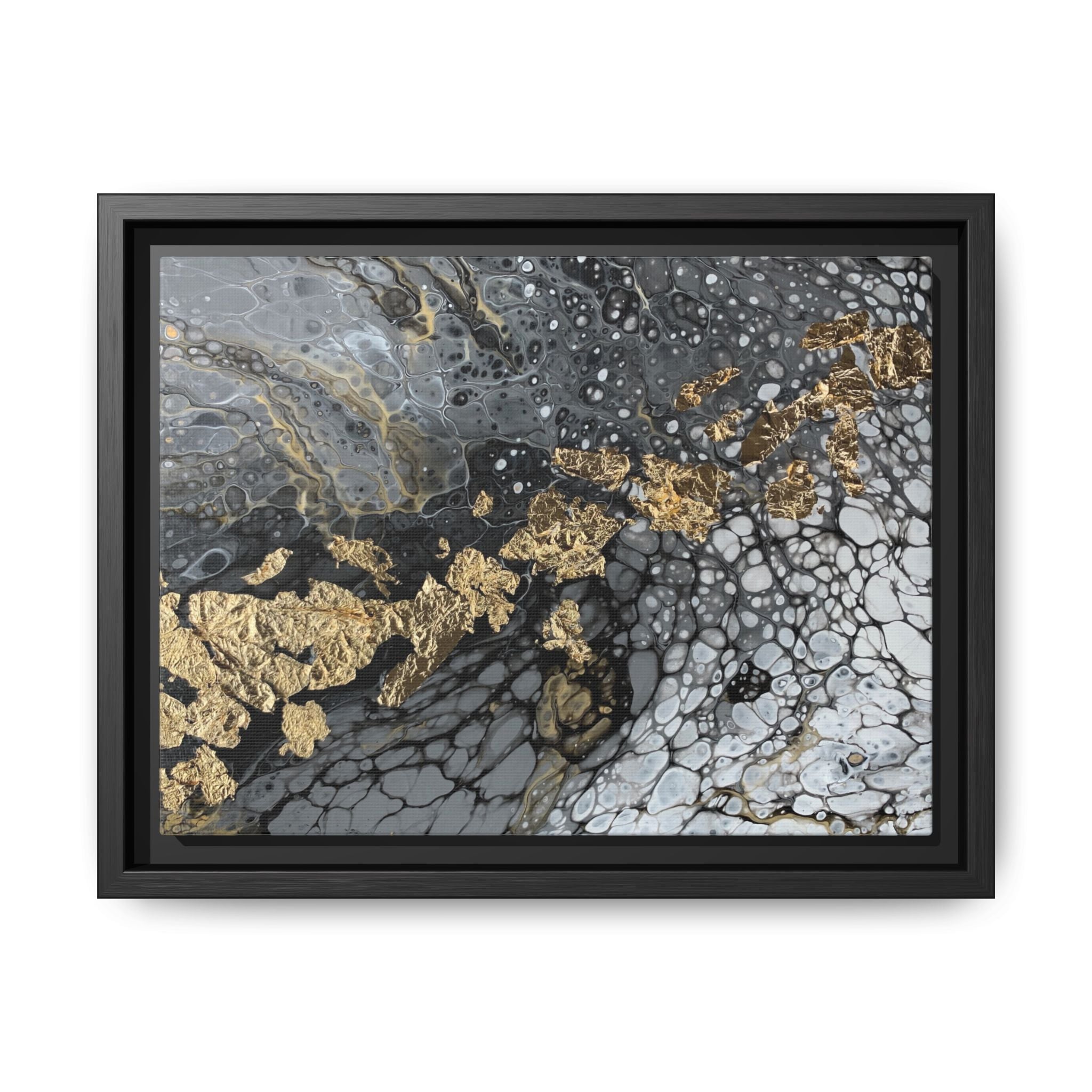 Bespattered Facade You're Golden Framed Canvas Art Print | 3 Frame Colors | Multiple Sizes