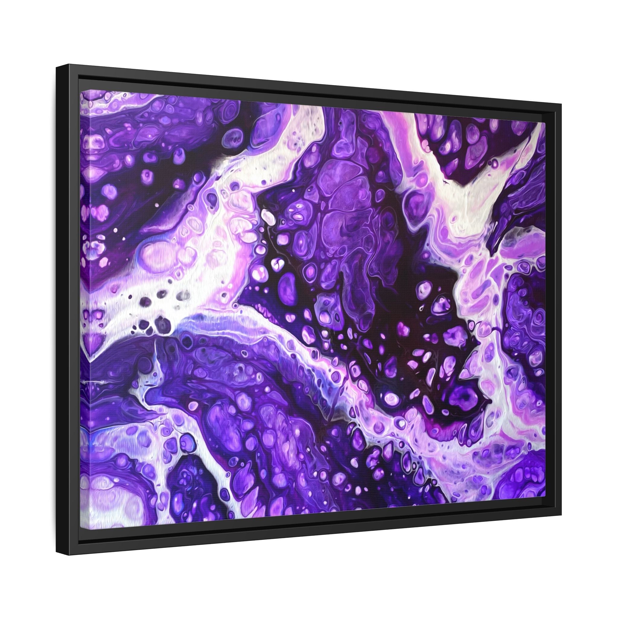 Bespattered Facade Purple Haze Framed Canvas Art Print | 3 Frame Colors | Multiple Sizes