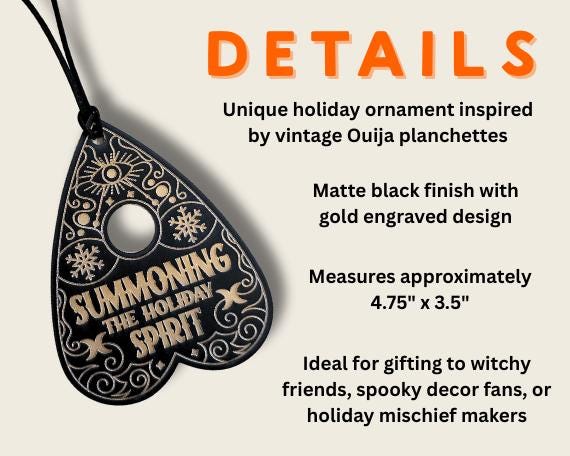 Summoning the Holiday Spirit Ouija Ornament