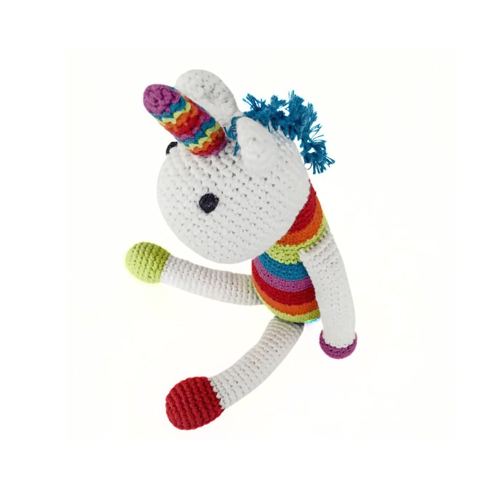 Pebble Rainbow Mini Unicorn Rattle