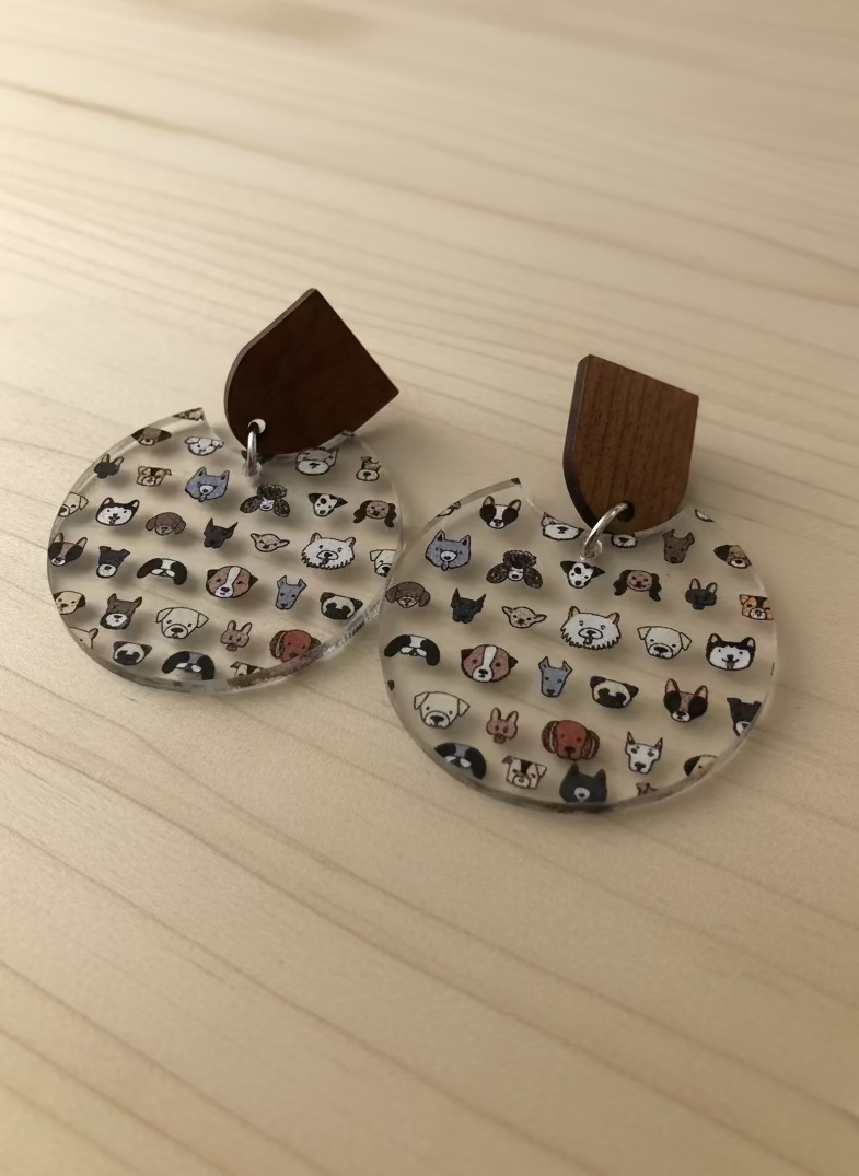 Earrings - Dog faces