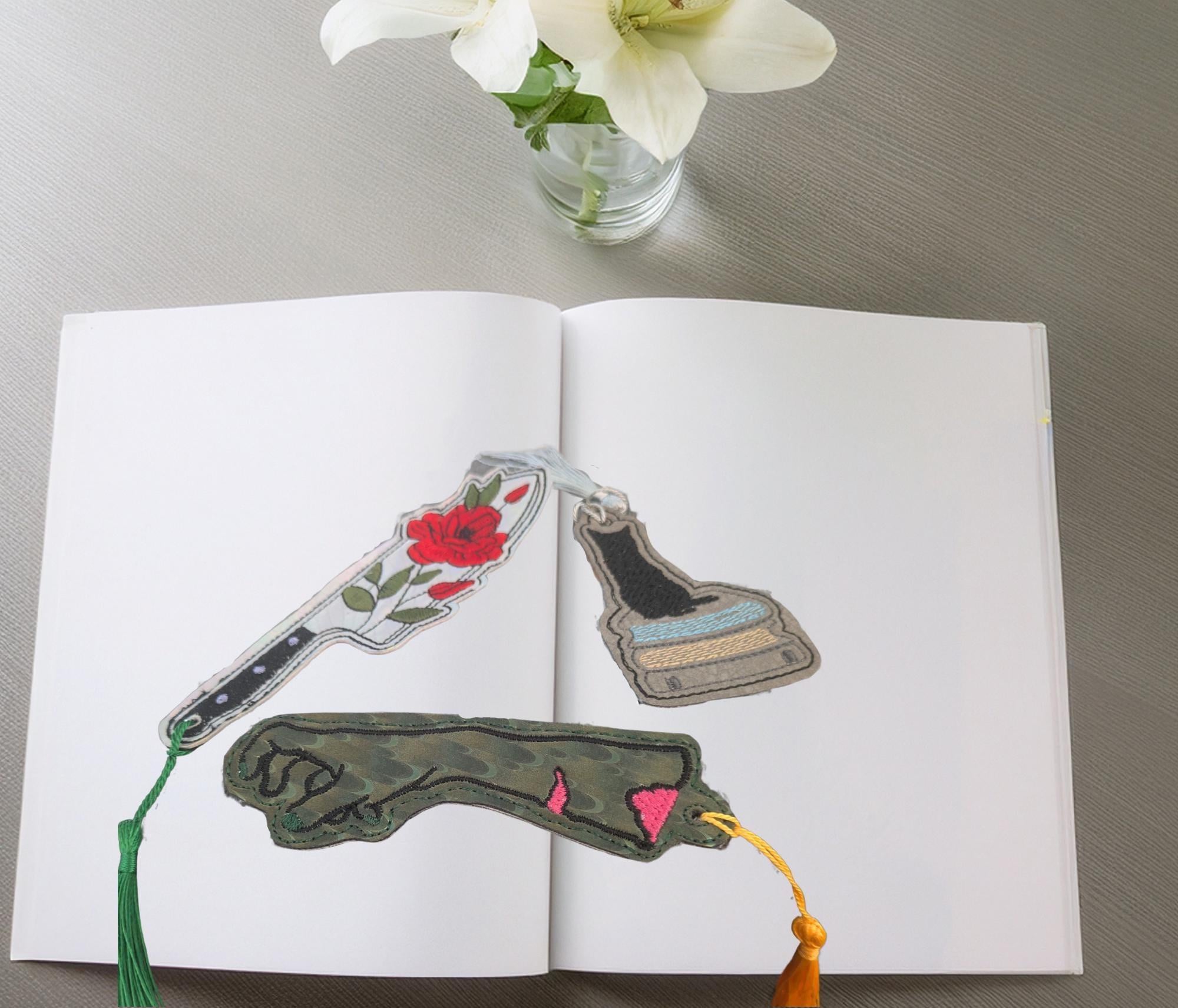 Bookmark - embroidered gift book lover books