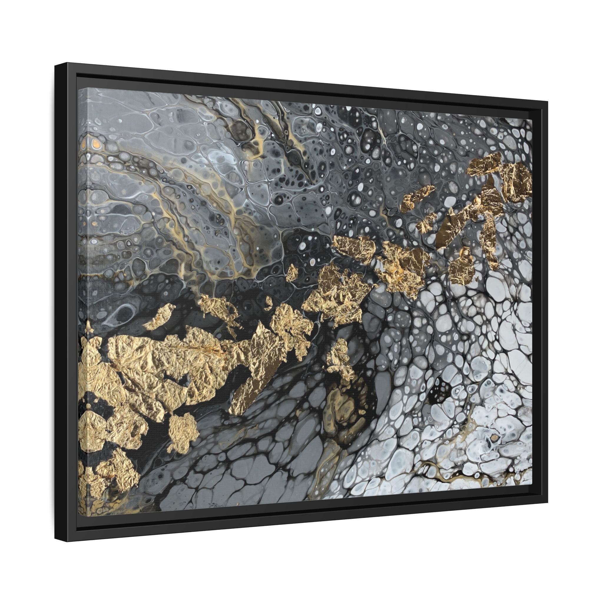 Bespattered Facade You're Golden Framed Canvas Art Print | 3 Frame Colors | Multiple Sizes