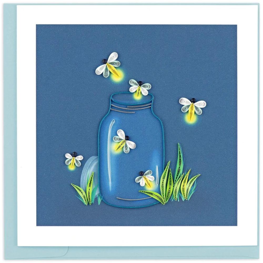 Fireflies Quilled Greeting Card