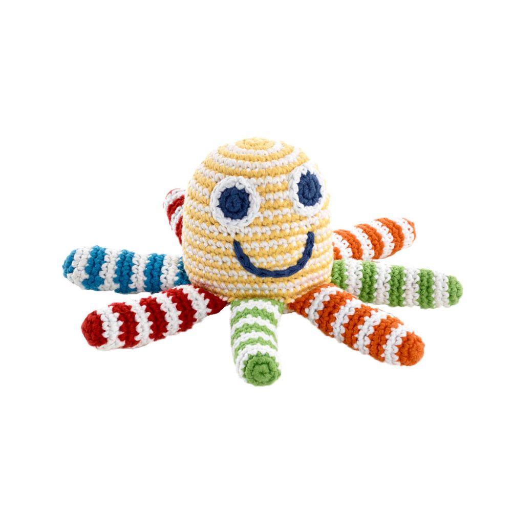 Pebble Octopus Rattle - Rainbow