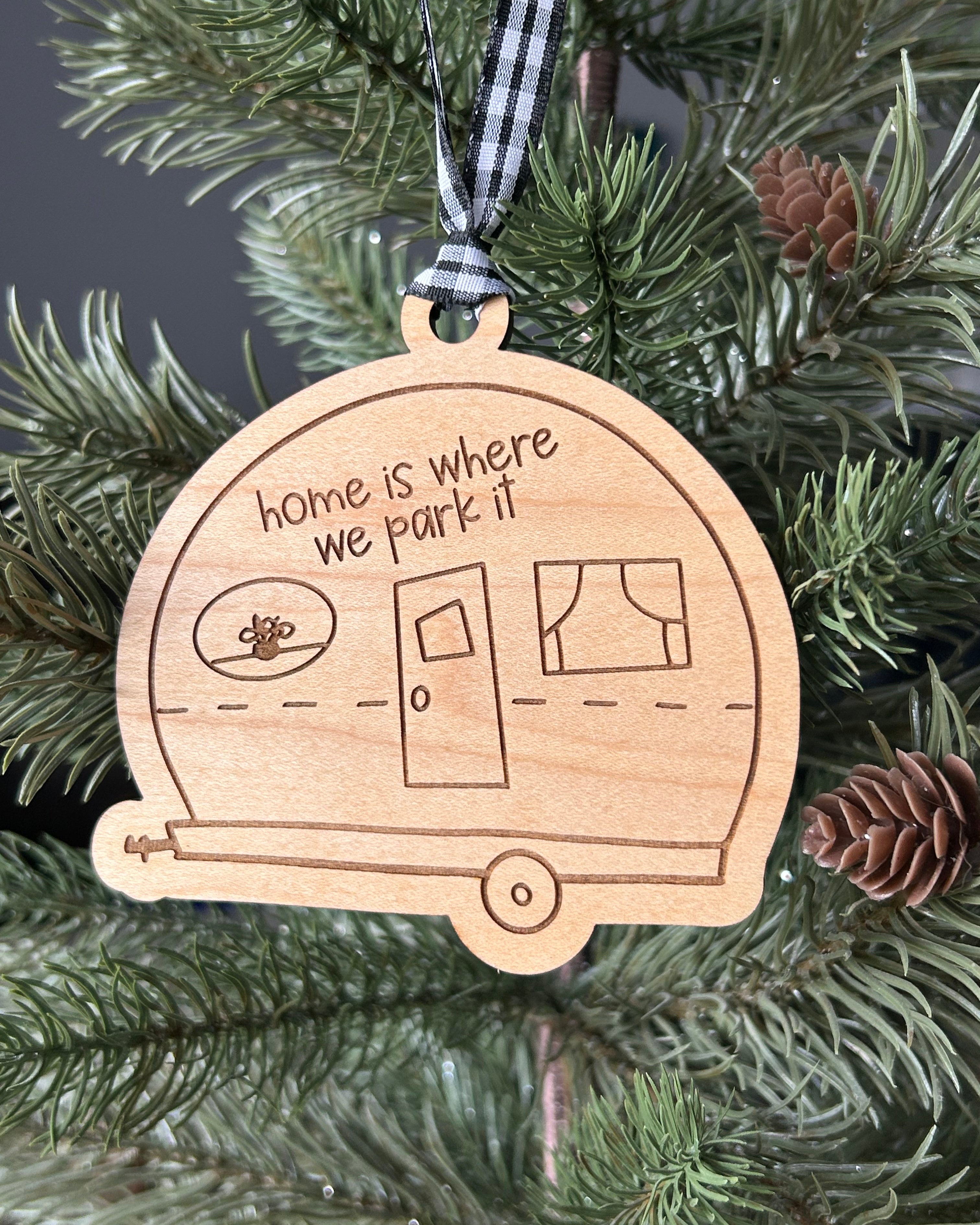 Home is where we park it - camper ornament