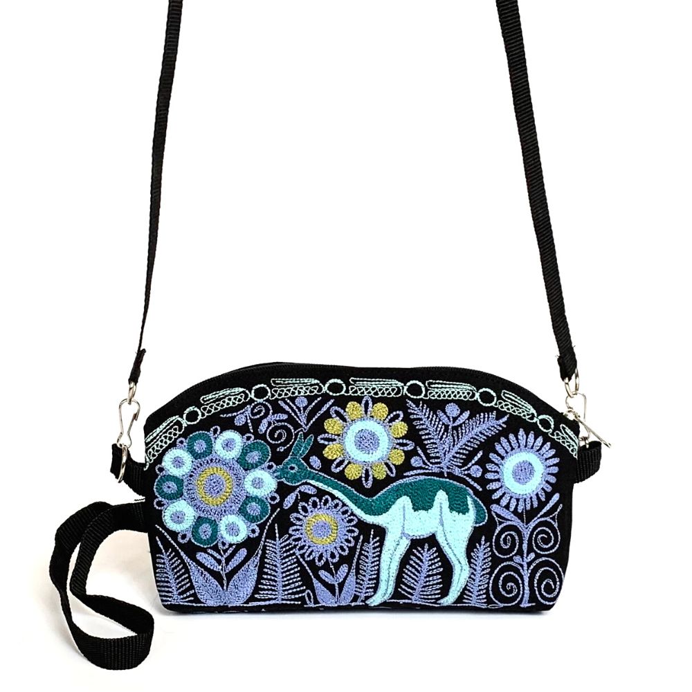 Embroidered Crossbody Pouch