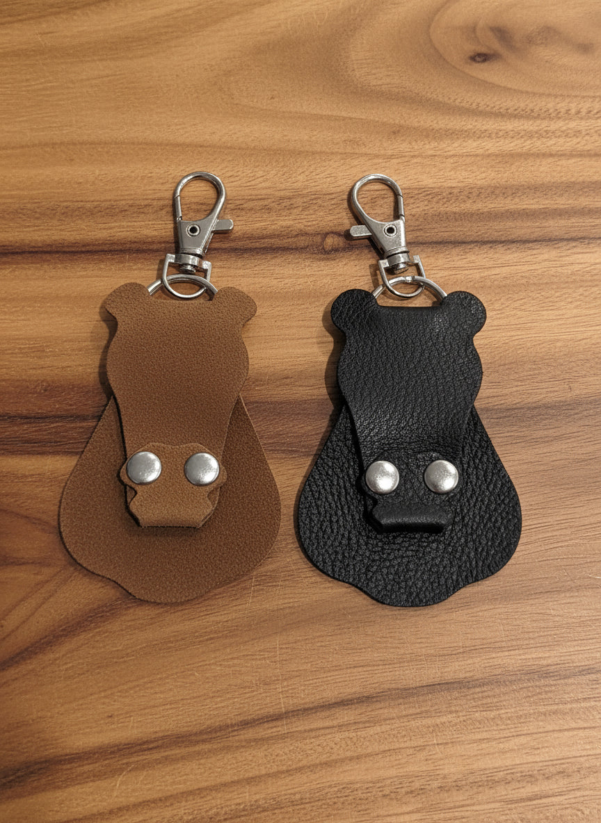 Keychain horse genuine leather