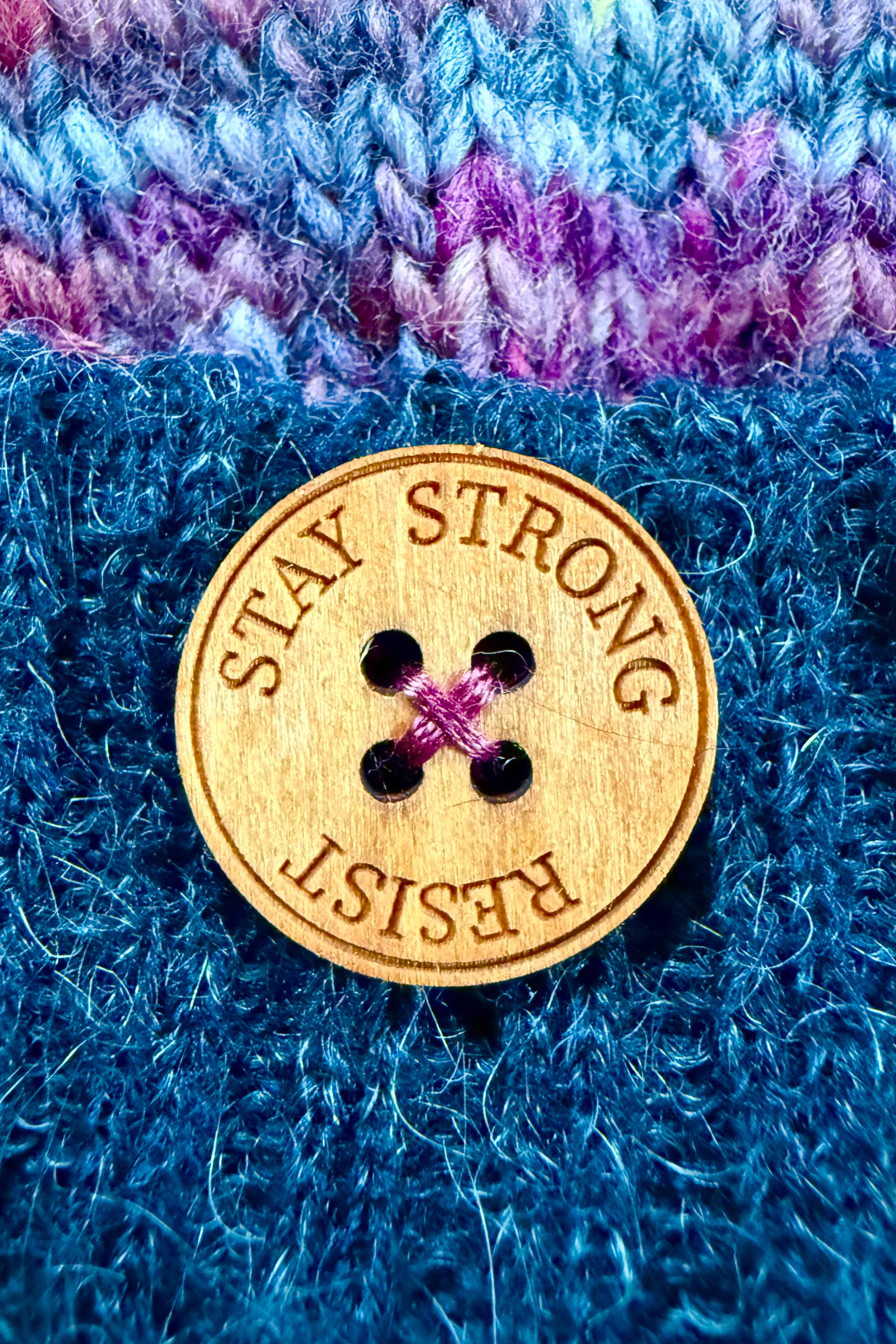 "Stay Strong • Resist" Handcrafted Mittens