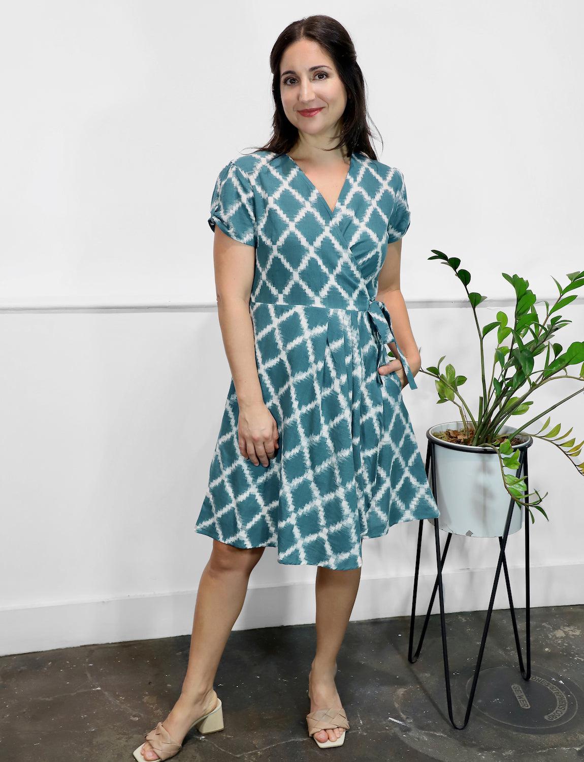 Regal Organic Cotton Wrap Dress