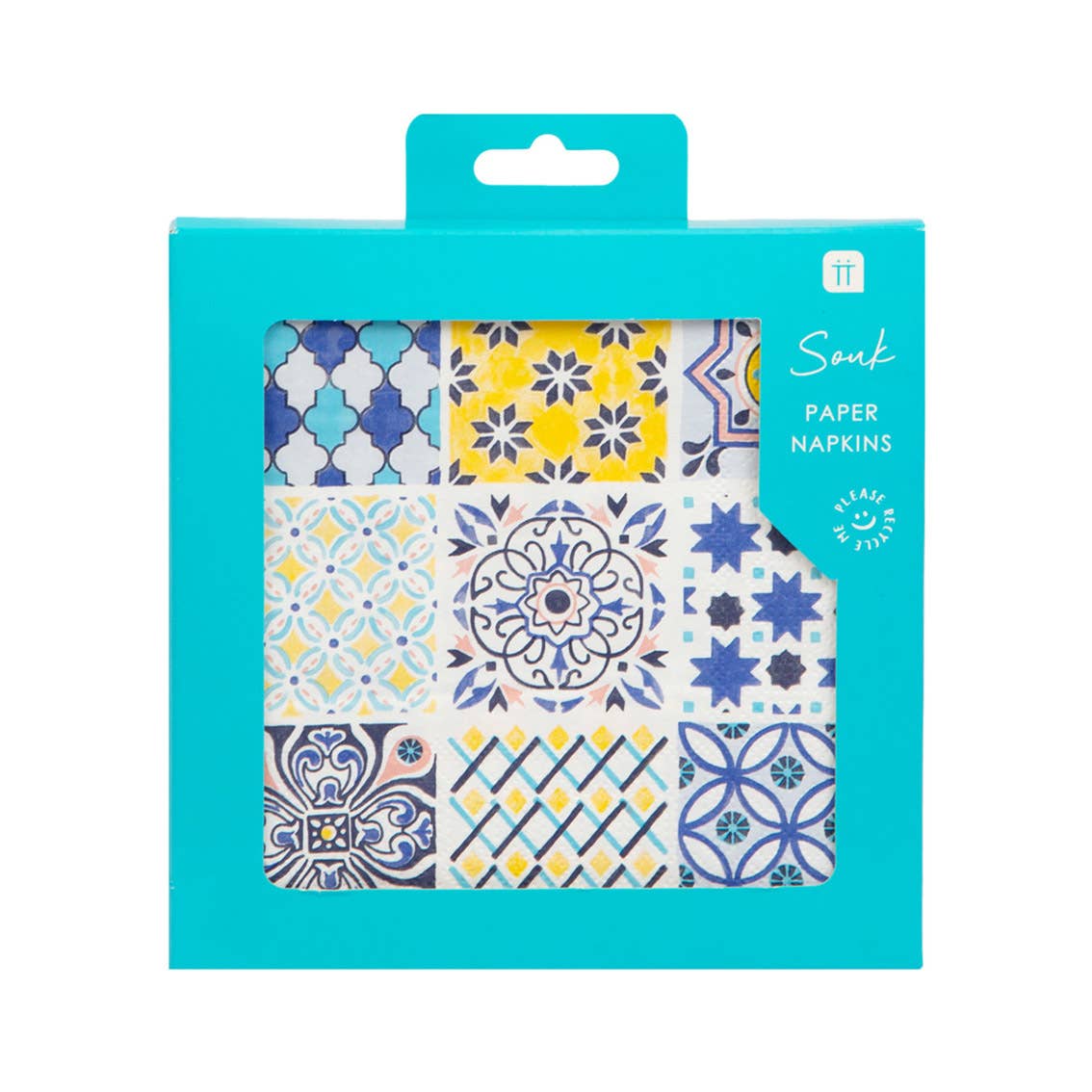 Souk Blue Summer Napkins for Summer Party - 20 Pack