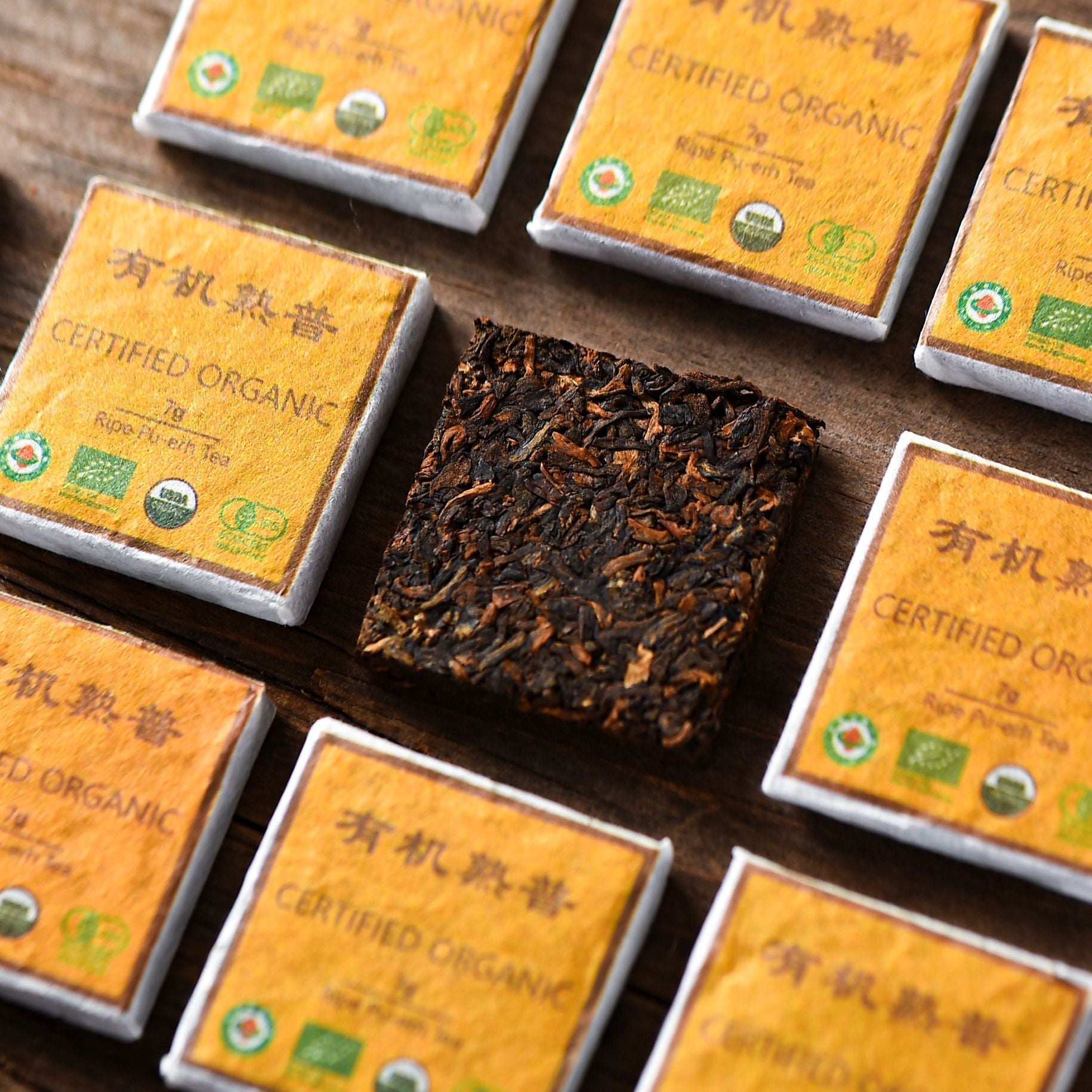 Organic Pu-erh Ripe Mini Bricks