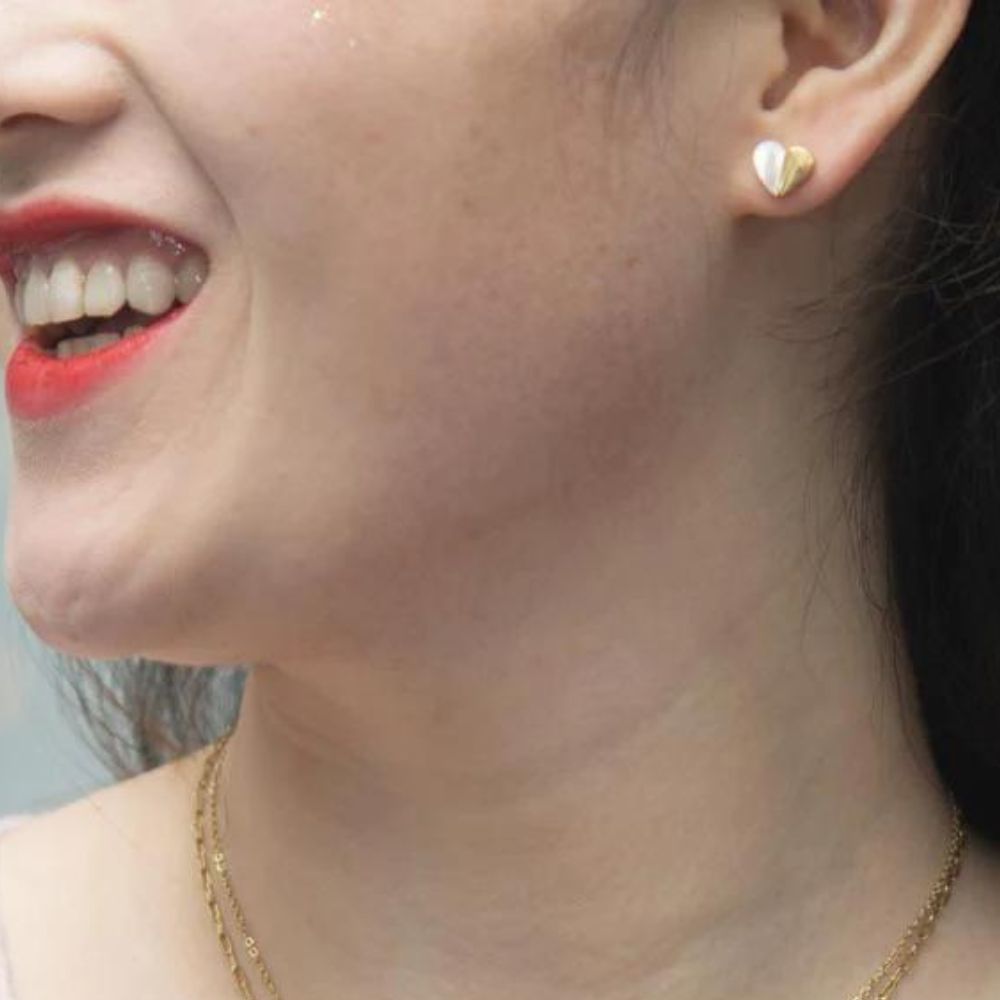 Give Hope Heart Stud Earrings