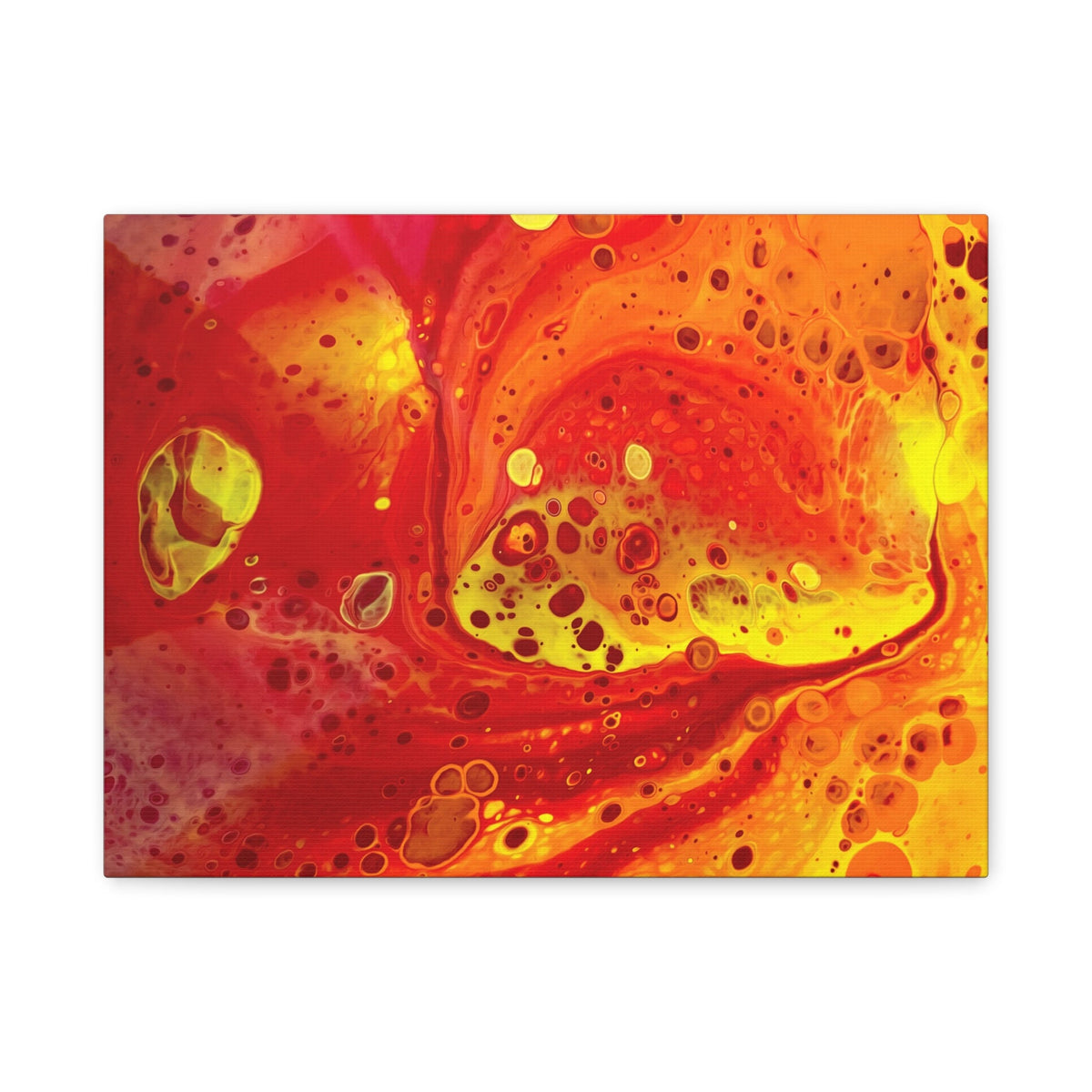 Bespattered Facade Flamin' Hot Stretched Matte Canvas Art Prints | Multiple Sizes