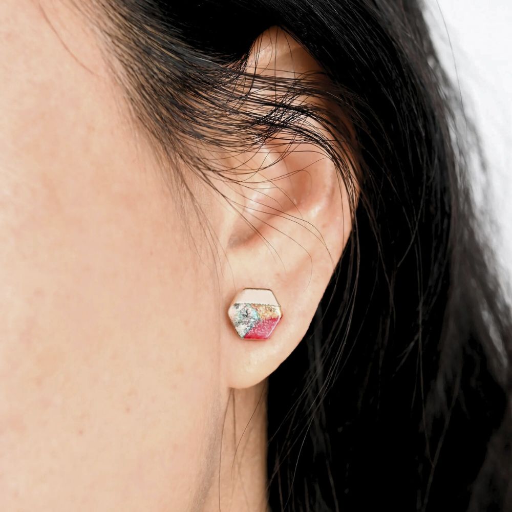 Sedona Sunrise Reds Stud Earrings