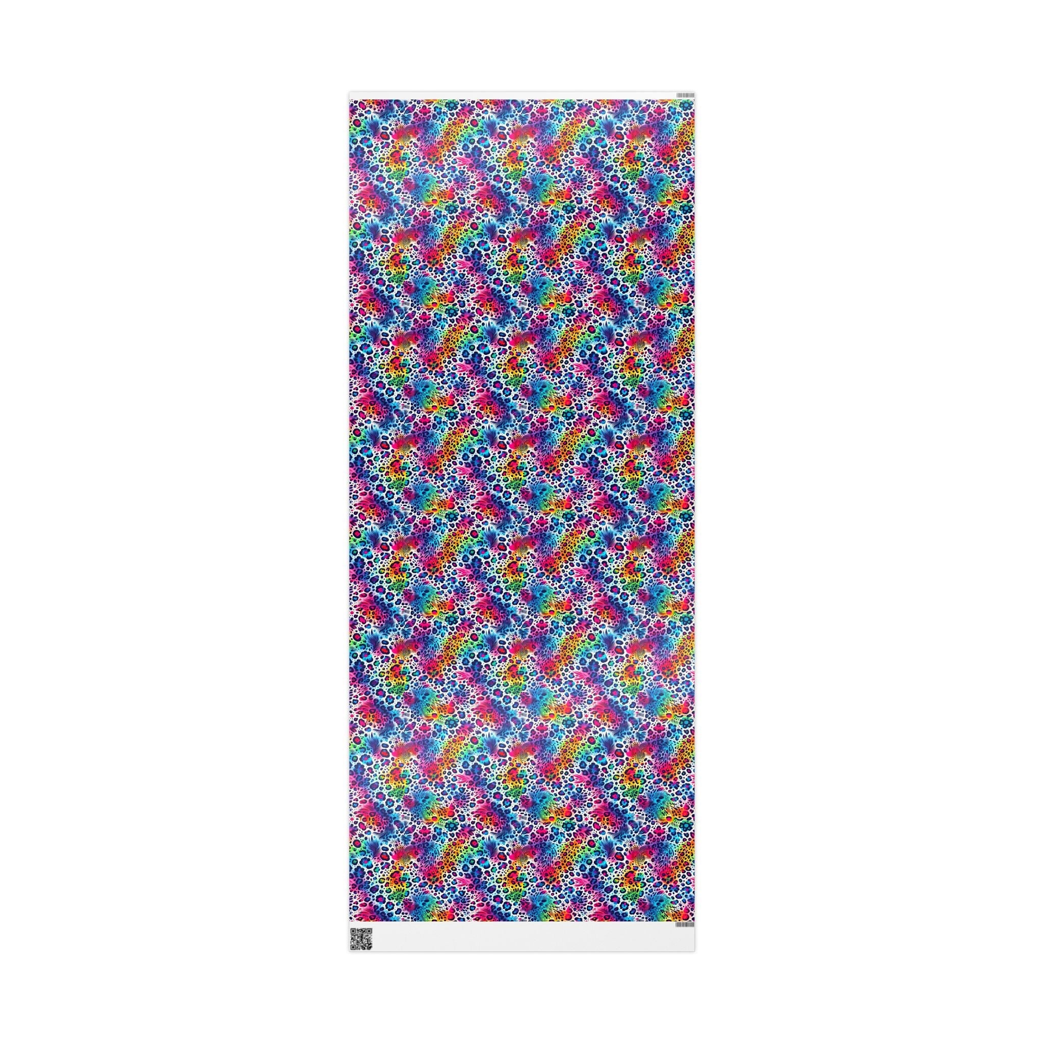 Bespattered Facade Colorful Animal Print Wrapping Paper | Three Sizes | Glossy or Matte
