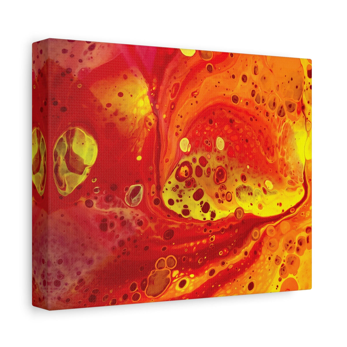 Bespattered Facade Flamin' Hot Stretched Matte Canvas Art Prints | Multiple Sizes