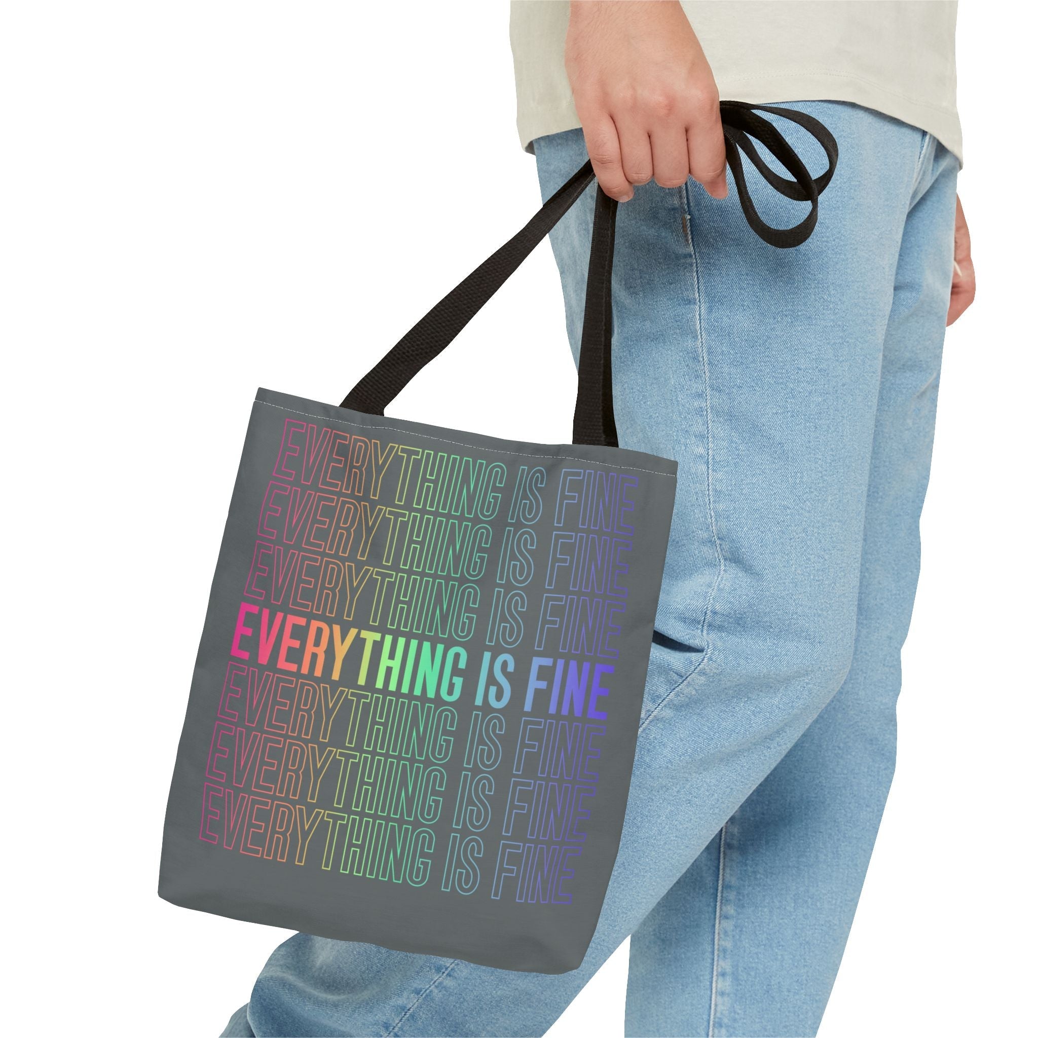 Bespattered Facade Everything is Fine Eco-Friendly Carryall Tote Bag