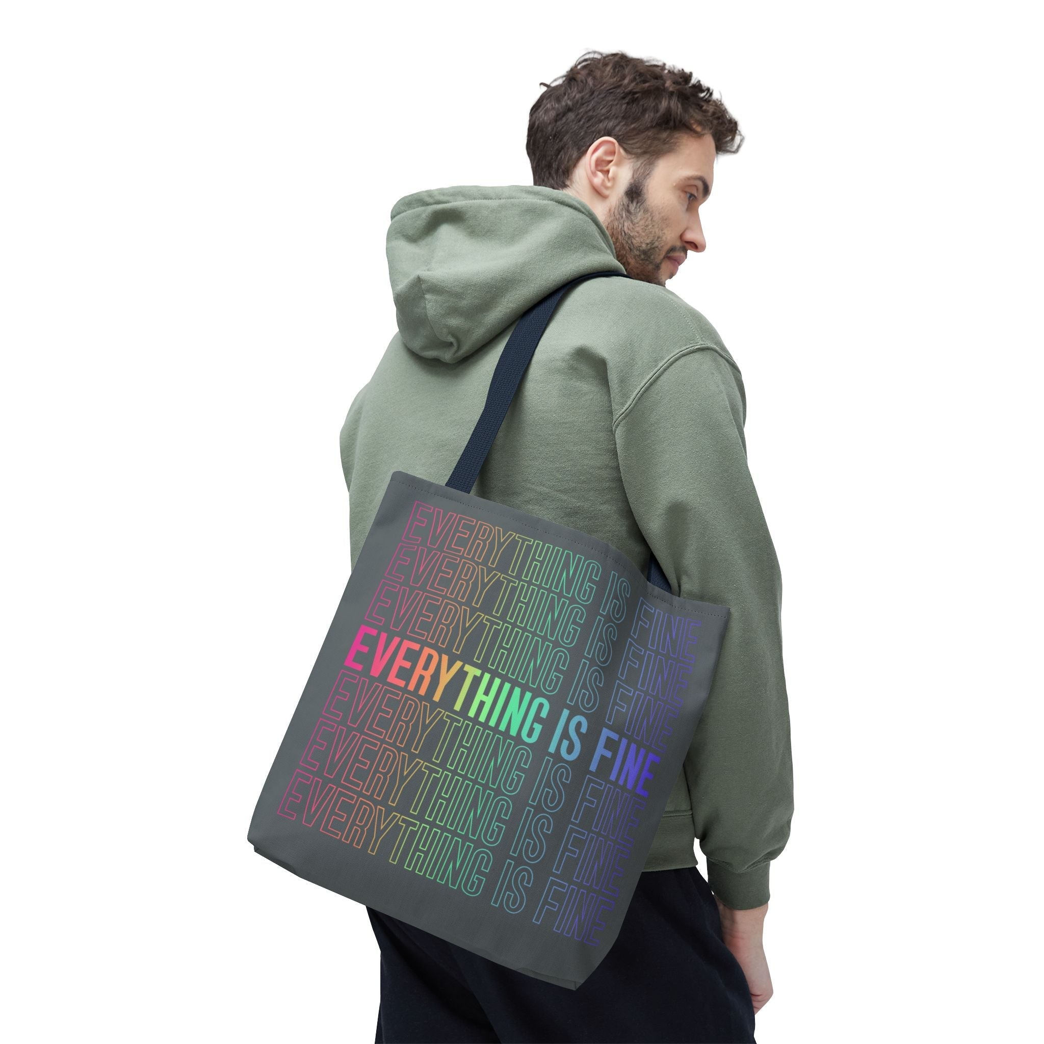 Bespattered Facade Everything is Fine Eco-Friendly Carryall Tote Bag