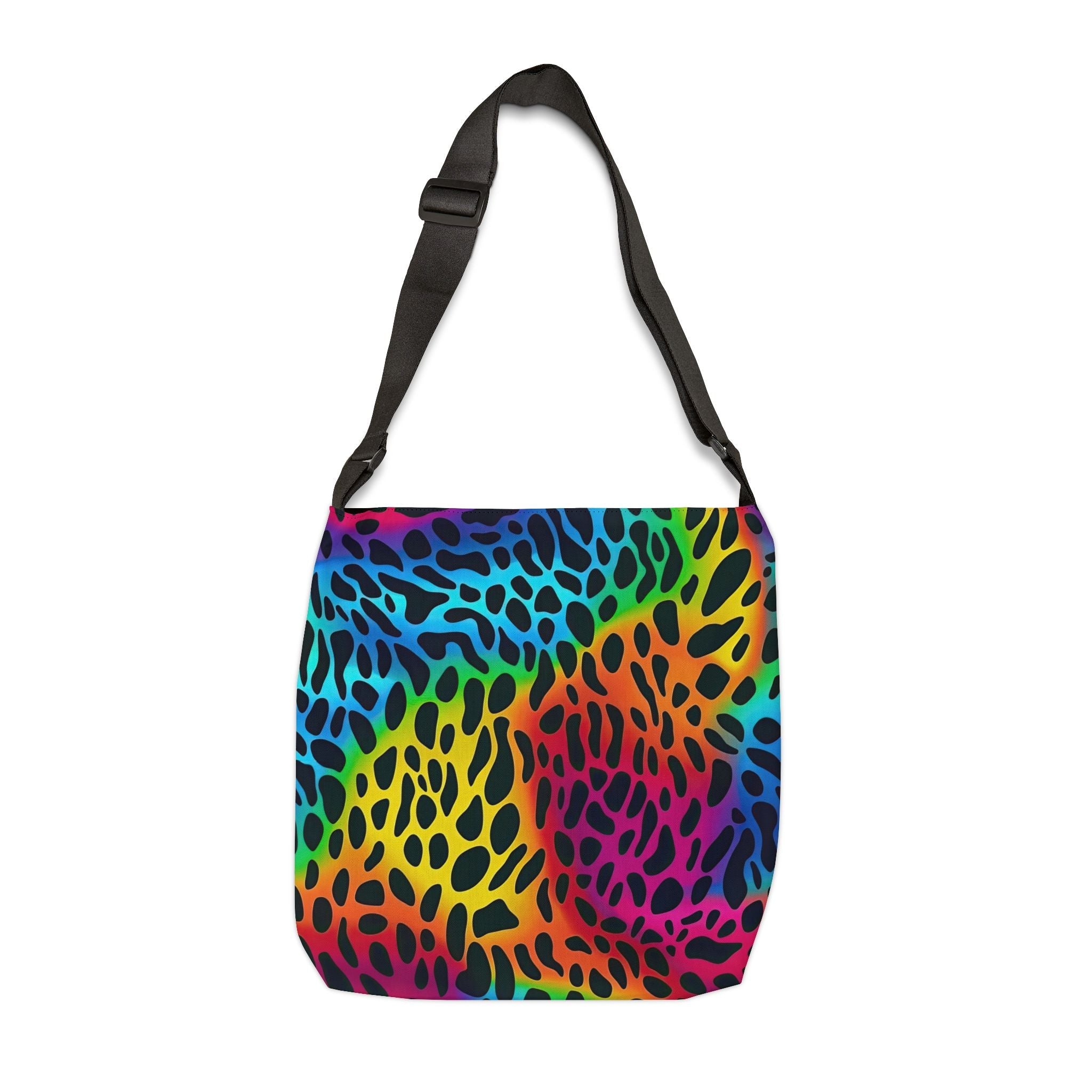 Bespattered Facade Rainbow Animal Print Adjustable Tote Bag | 2 Sizes
