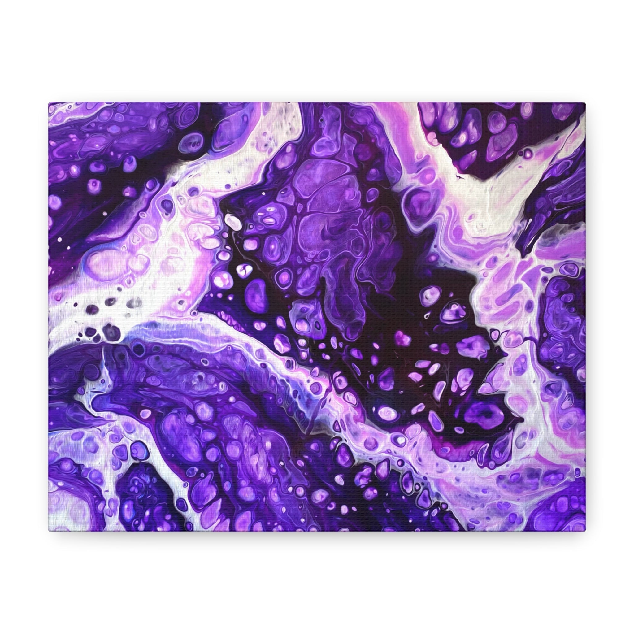 Bespattered Facade Purple Haze Stretched Matte Canvas Art Prints | Multiple Sizes
