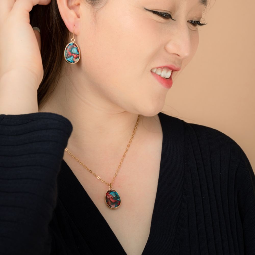 Mosaic Jasper Drop Earrings