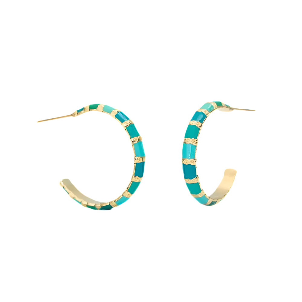 Golden Jade Radiance Hoop Earrings