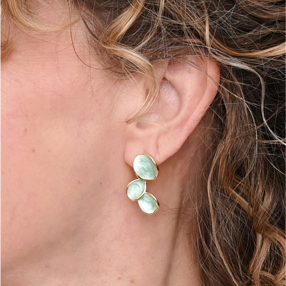 Hope Echo Post Earrings in Mint