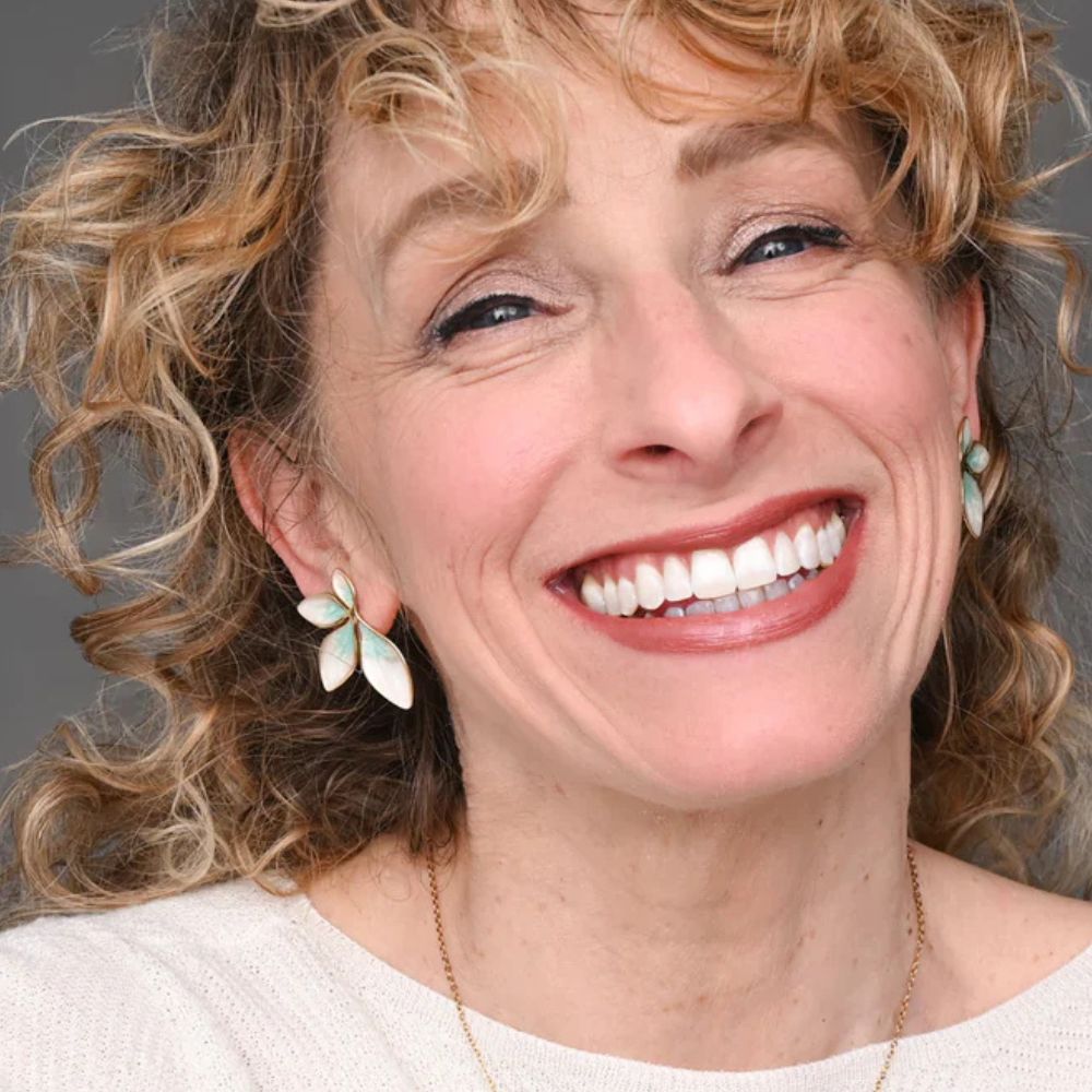 Flourish Mint Leaf Post Earrings