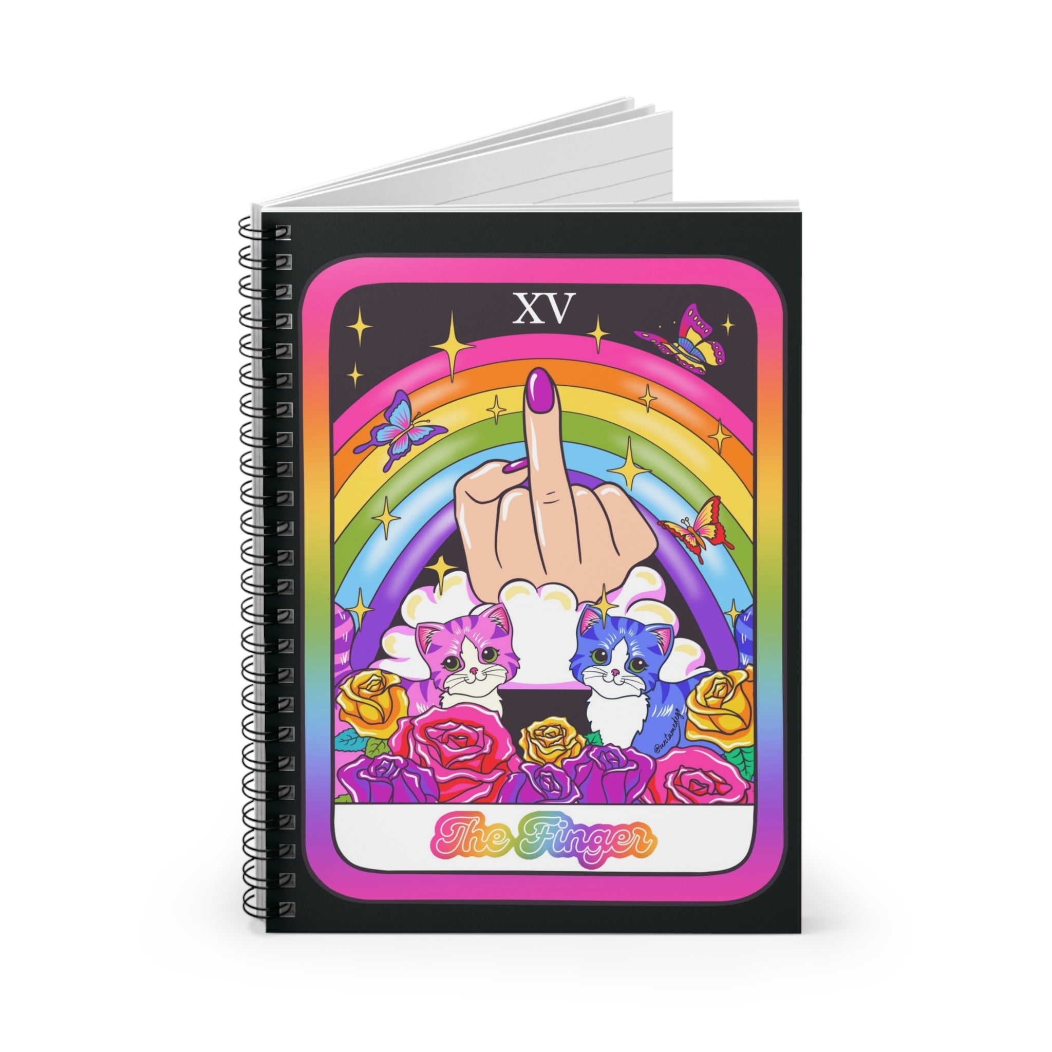 The Finger Tarot Notebook – Funny Rainbow Spiral Journal