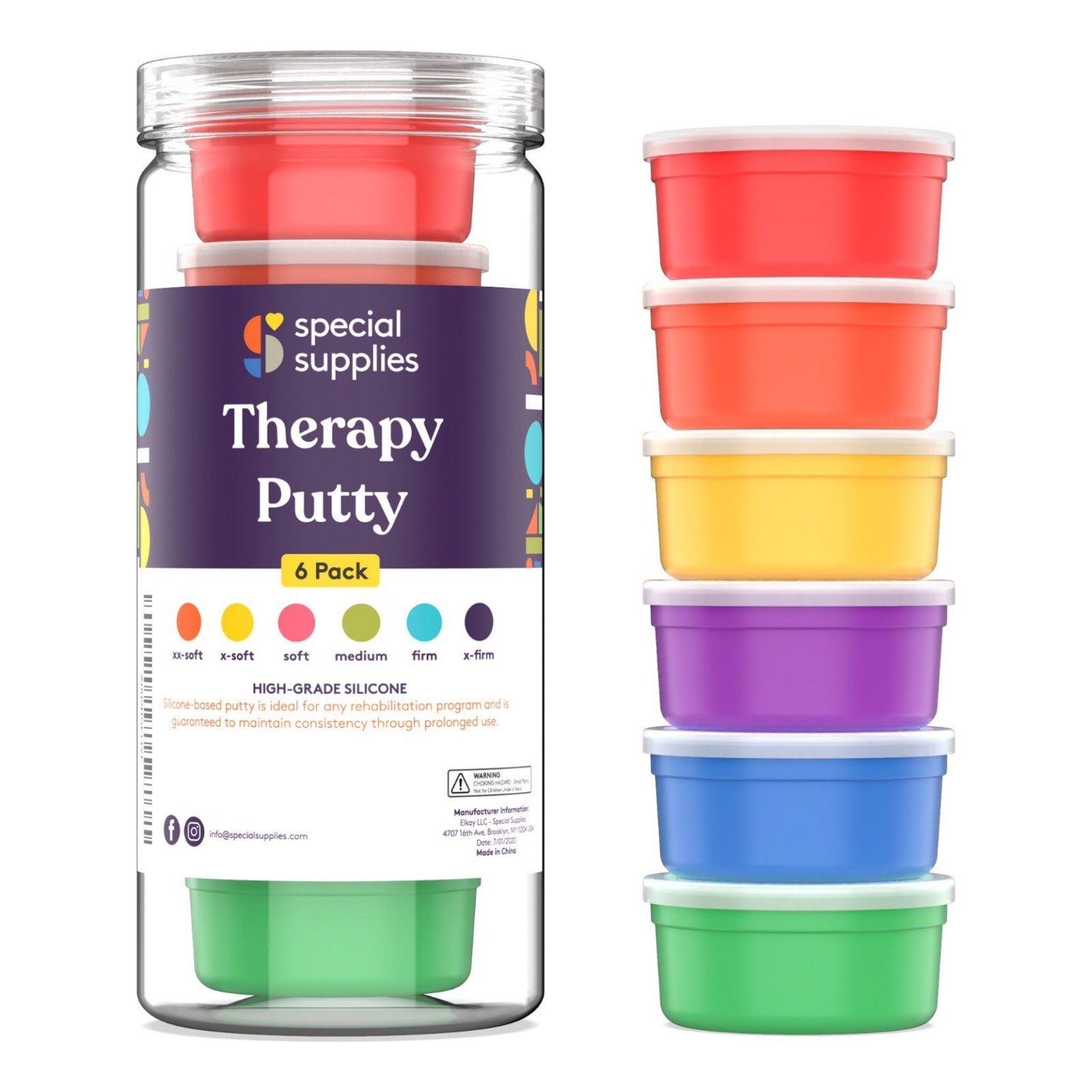 Therapy Putty (Primary Colors): 6 Pack