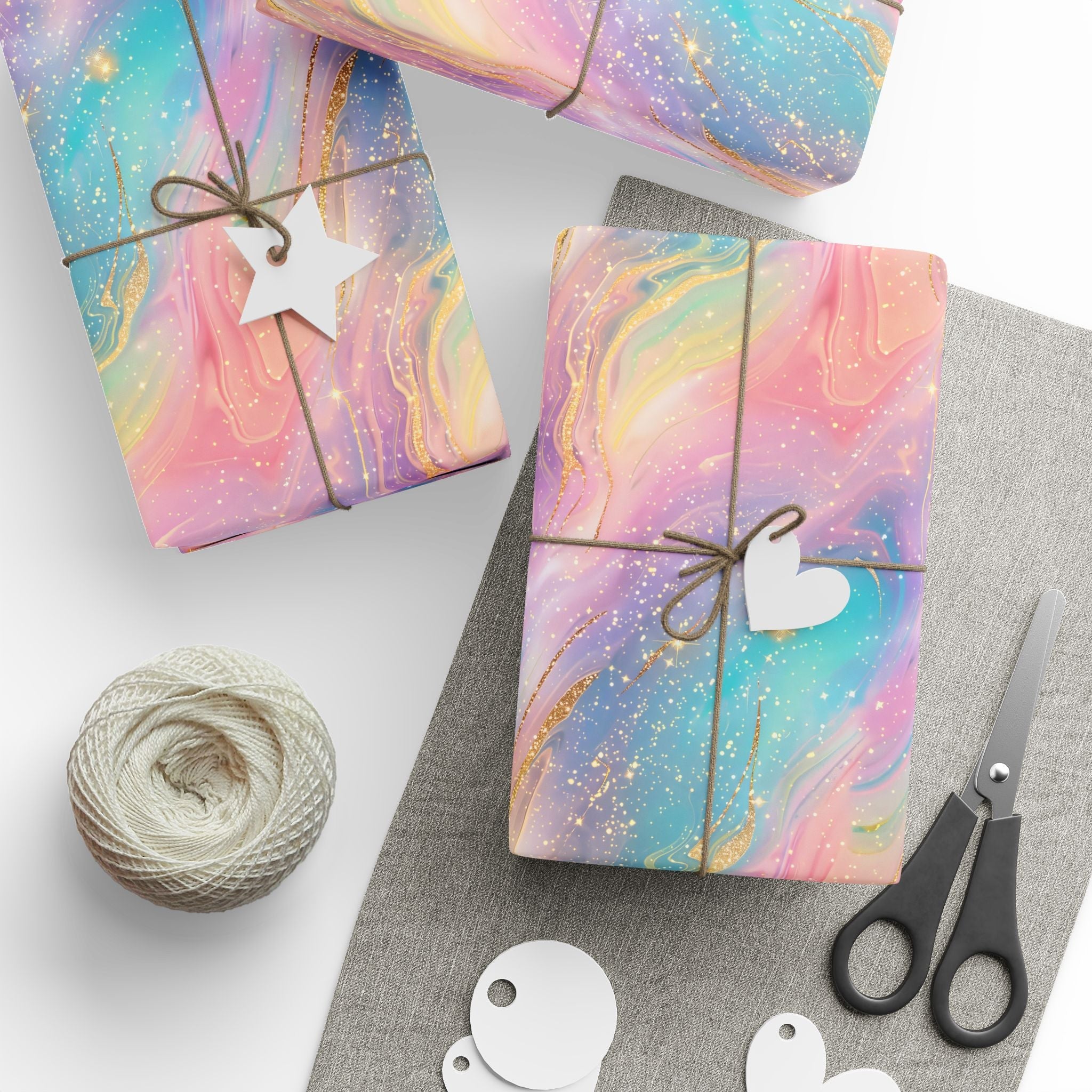 Bespattered Facade Pastel Dreams Wrapping Paper | Three Sizes | Glossy or Matte