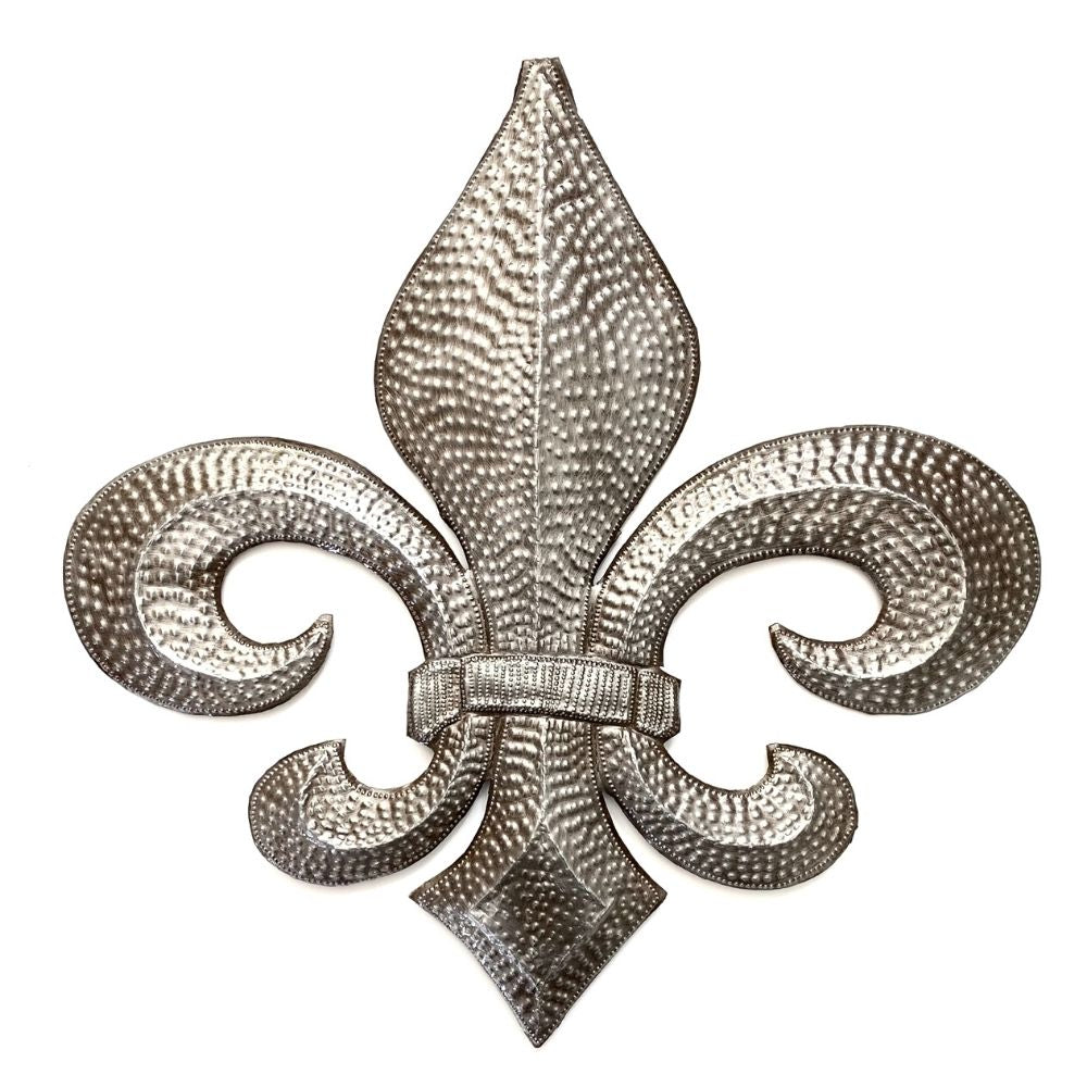 Fleur de Lis Recycled Metal Wall Art