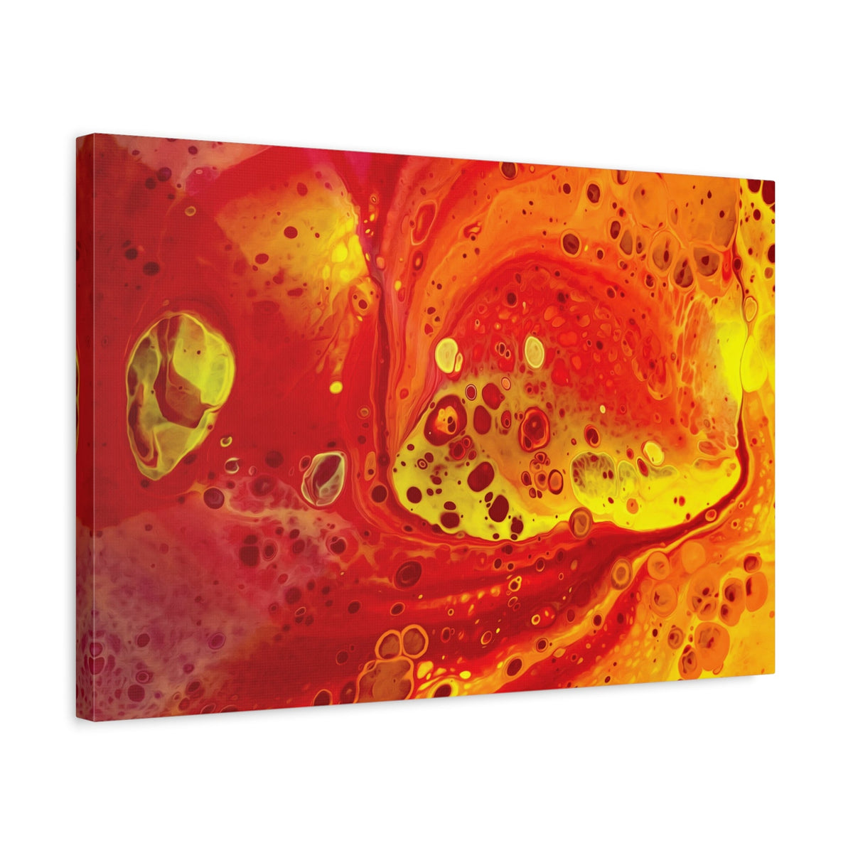 Bespattered Facade Flamin' Hot Stretched Matte Canvas Art Prints | Multiple Sizes