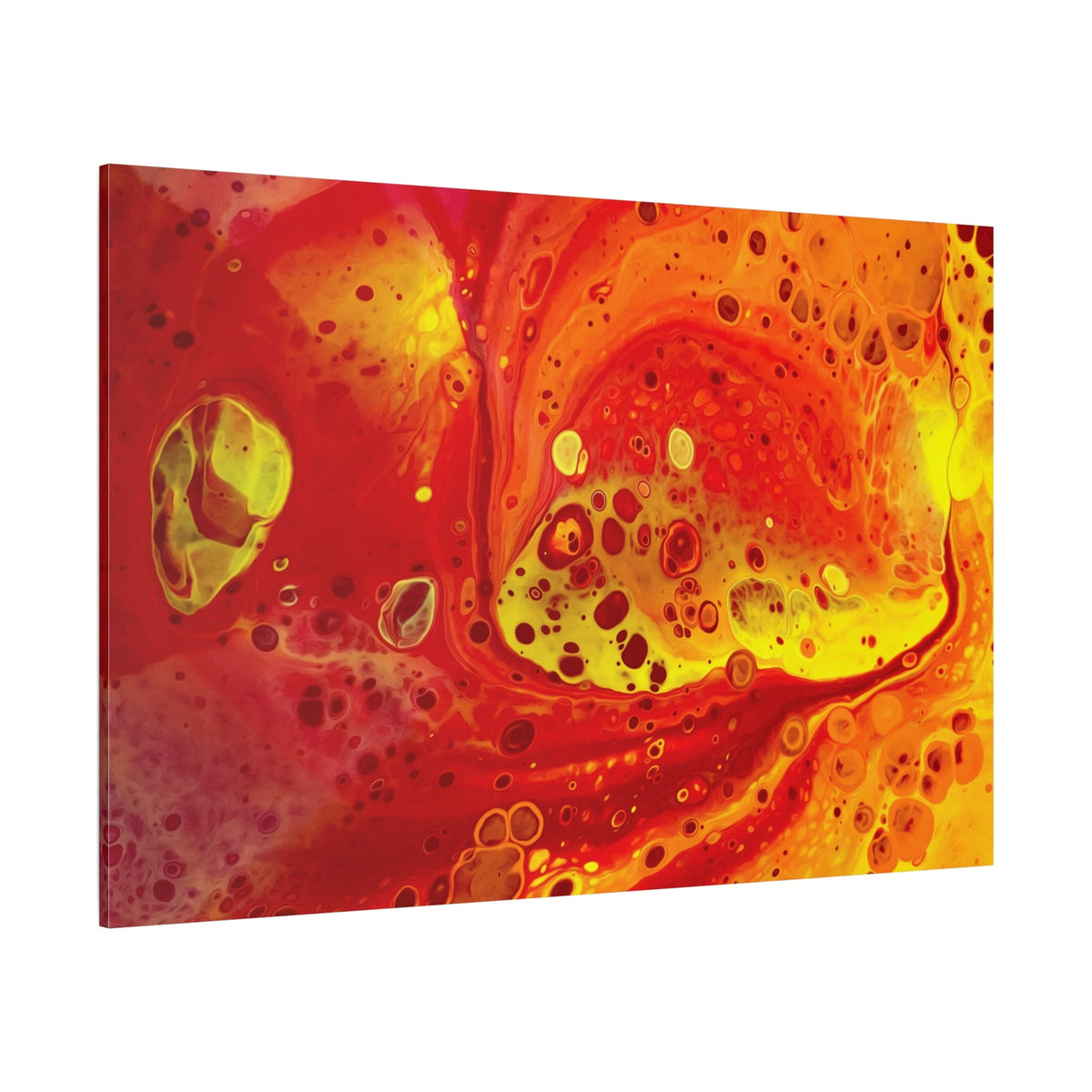 Bespattered Facade Flamin' Hot Stretched Matte Canvas Art Prints | Multiple Sizes