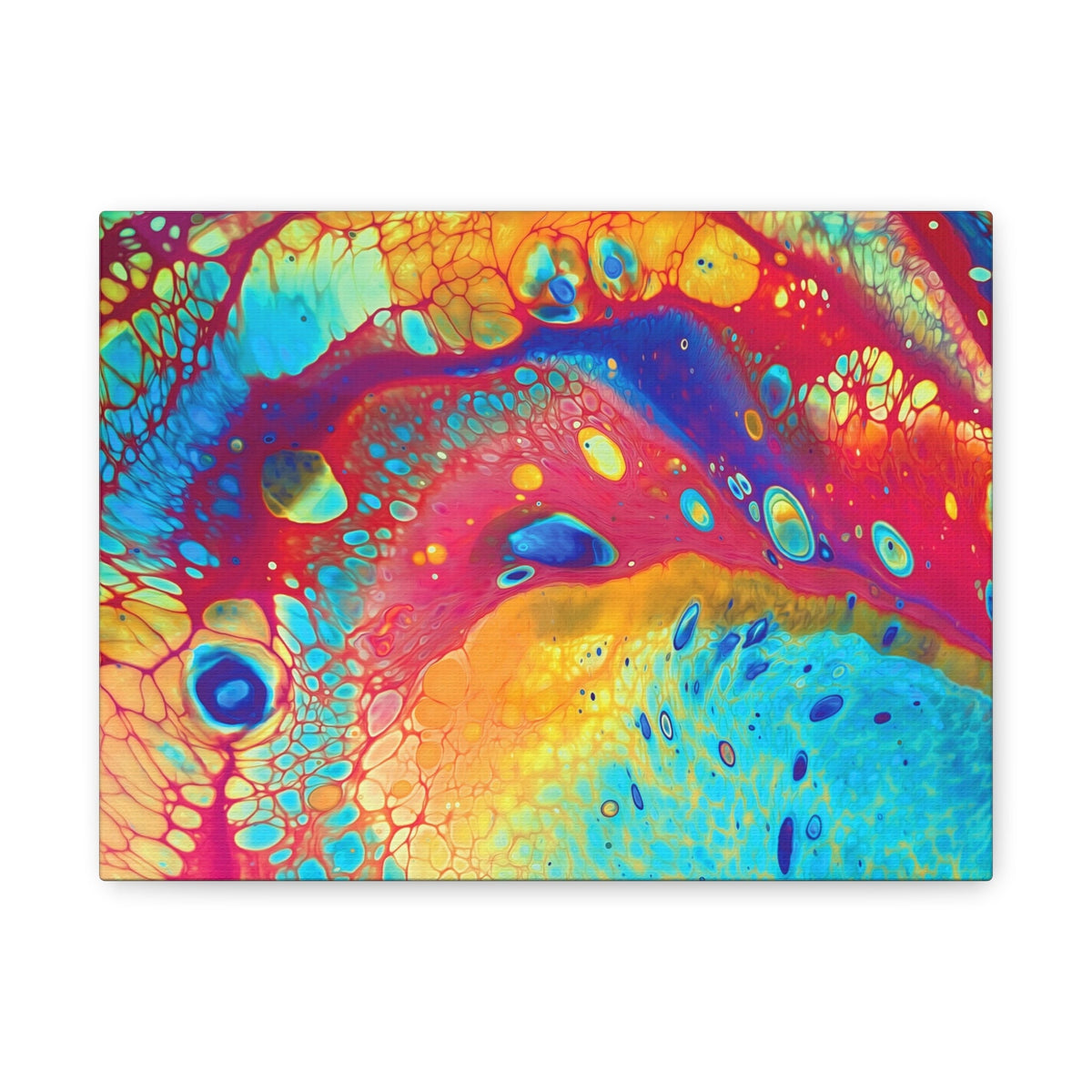 Bespattered Facade Rainbow Galaxy Stretched Matte Canvas Art Prints | Multiple Sizes