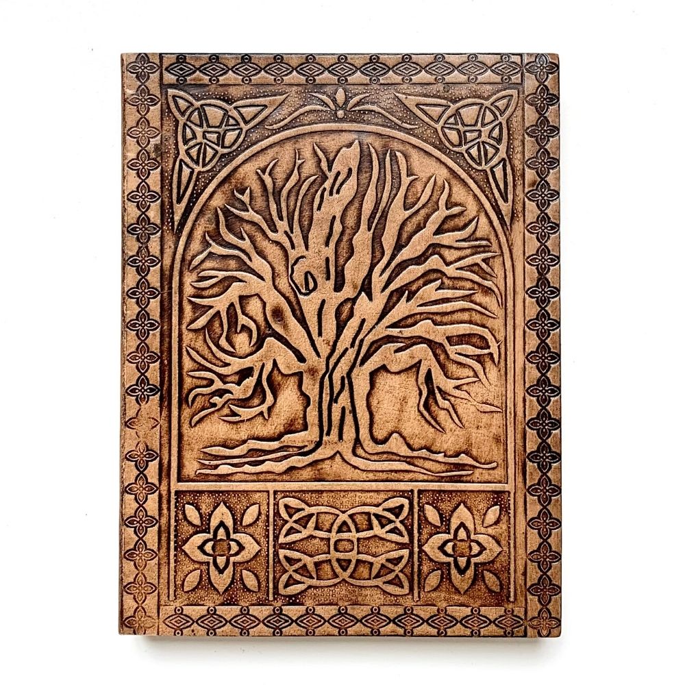 Embossed Leather Journal 6" x 8" - Tree of Life