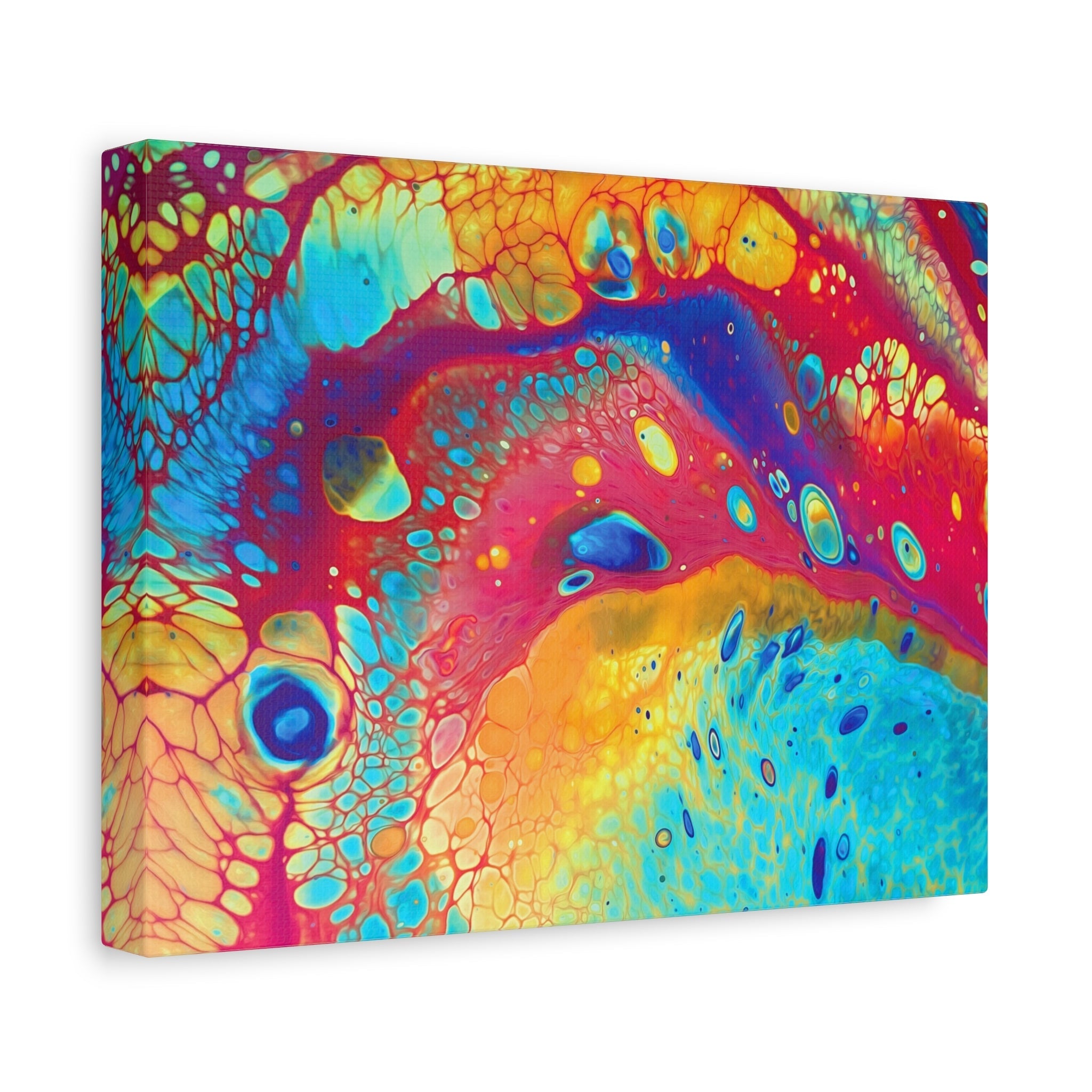 Bespattered Facade Rainbow Galaxy Stretched Matte Canvas Art Prints | Multiple Sizes