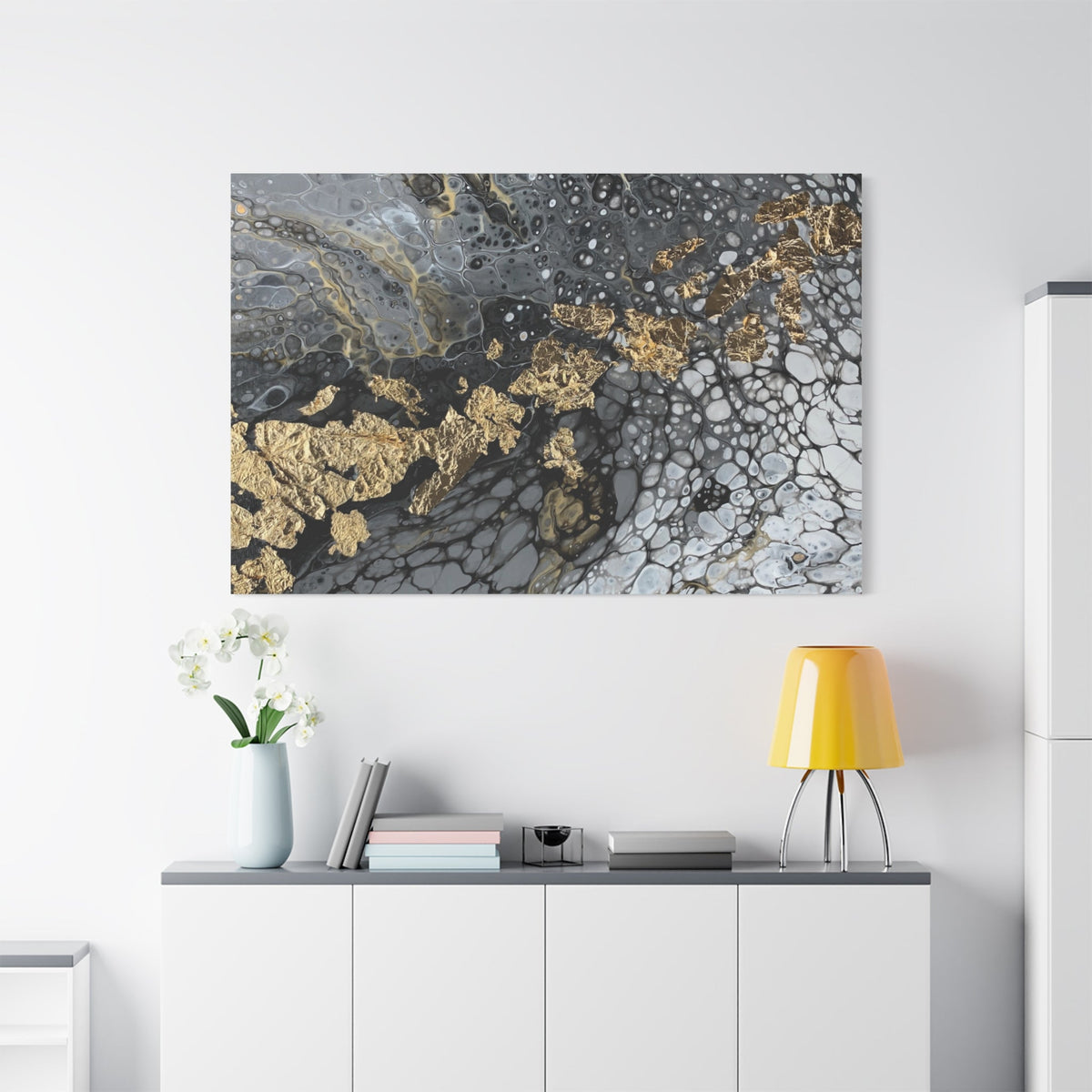 Bespattered Facade You're Golden Stretched Matte Canvas Art Prints | Multiple Sizes