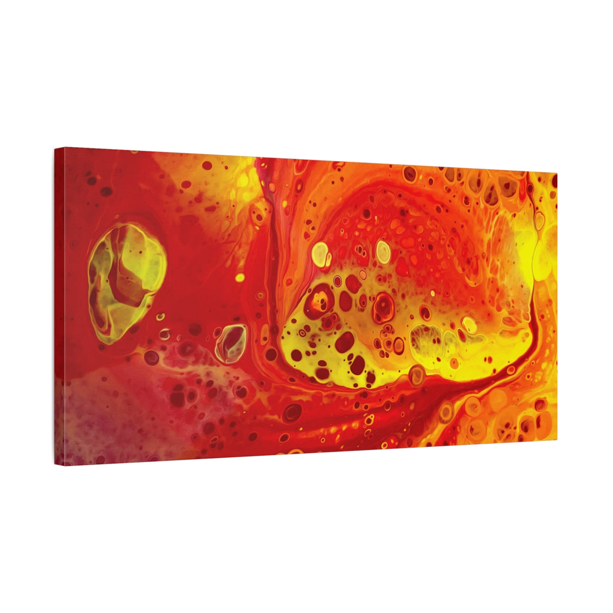 Bespattered Facade Flamin' Hot Stretched Matte Canvas Art Prints | Multiple Sizes