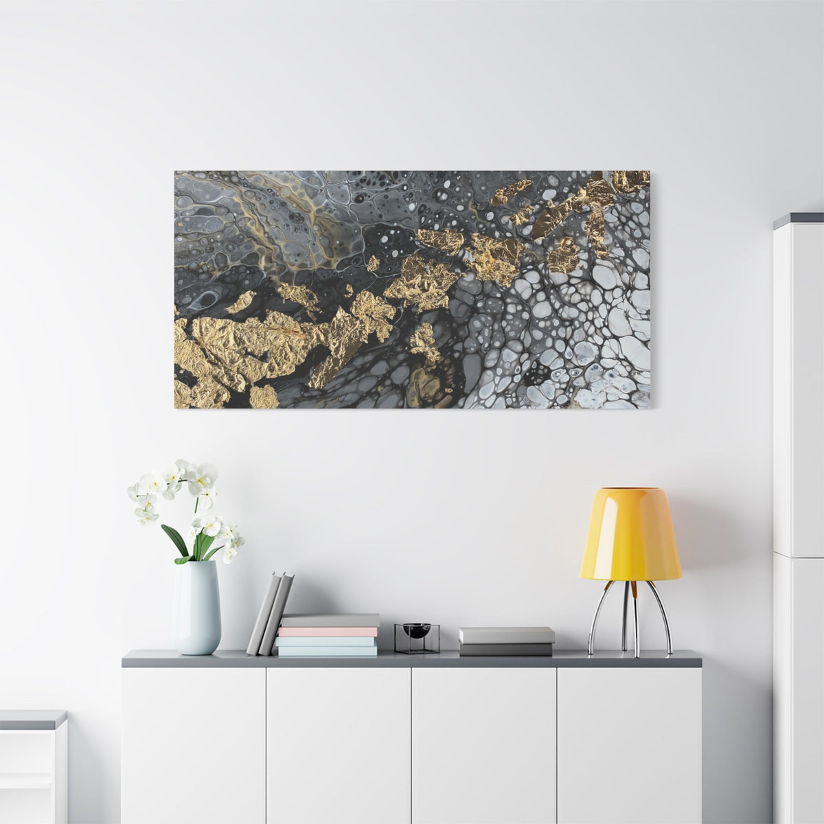 Bespattered Facade You're Golden Stretched Matte Canvas Art Prints | Multiple Sizes