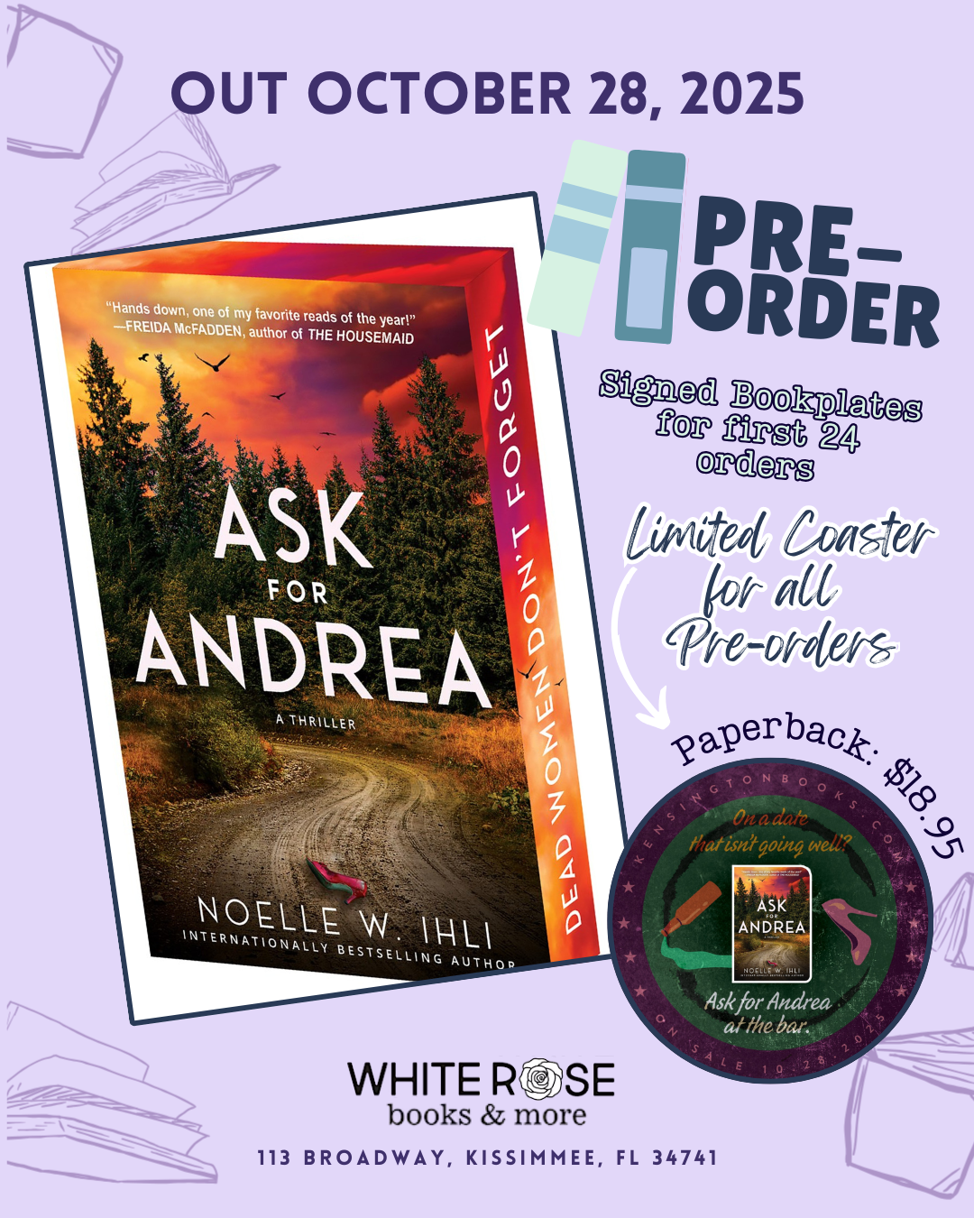 Ask for Andrea (Deluxe Stenciled Edges) by Noelle W. Ihli (signed book plate)