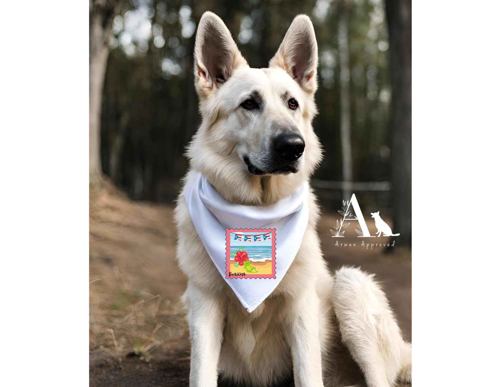 Puerto Rican Pride Dog Bandana | Hispanic Heritage | Boricua Pet Gift S M L