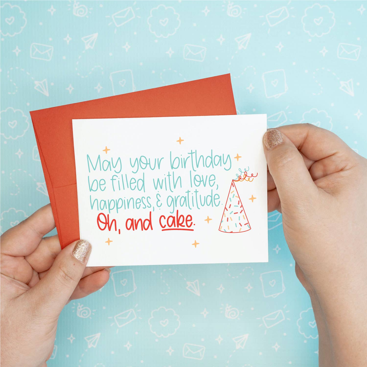 Oh and Cake Birthday Funny Greeting Card