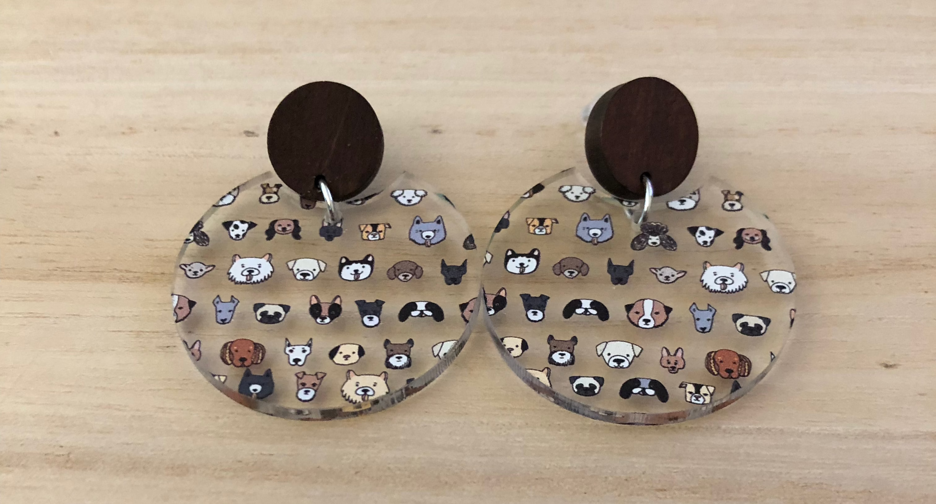 Earrings - Dog faces