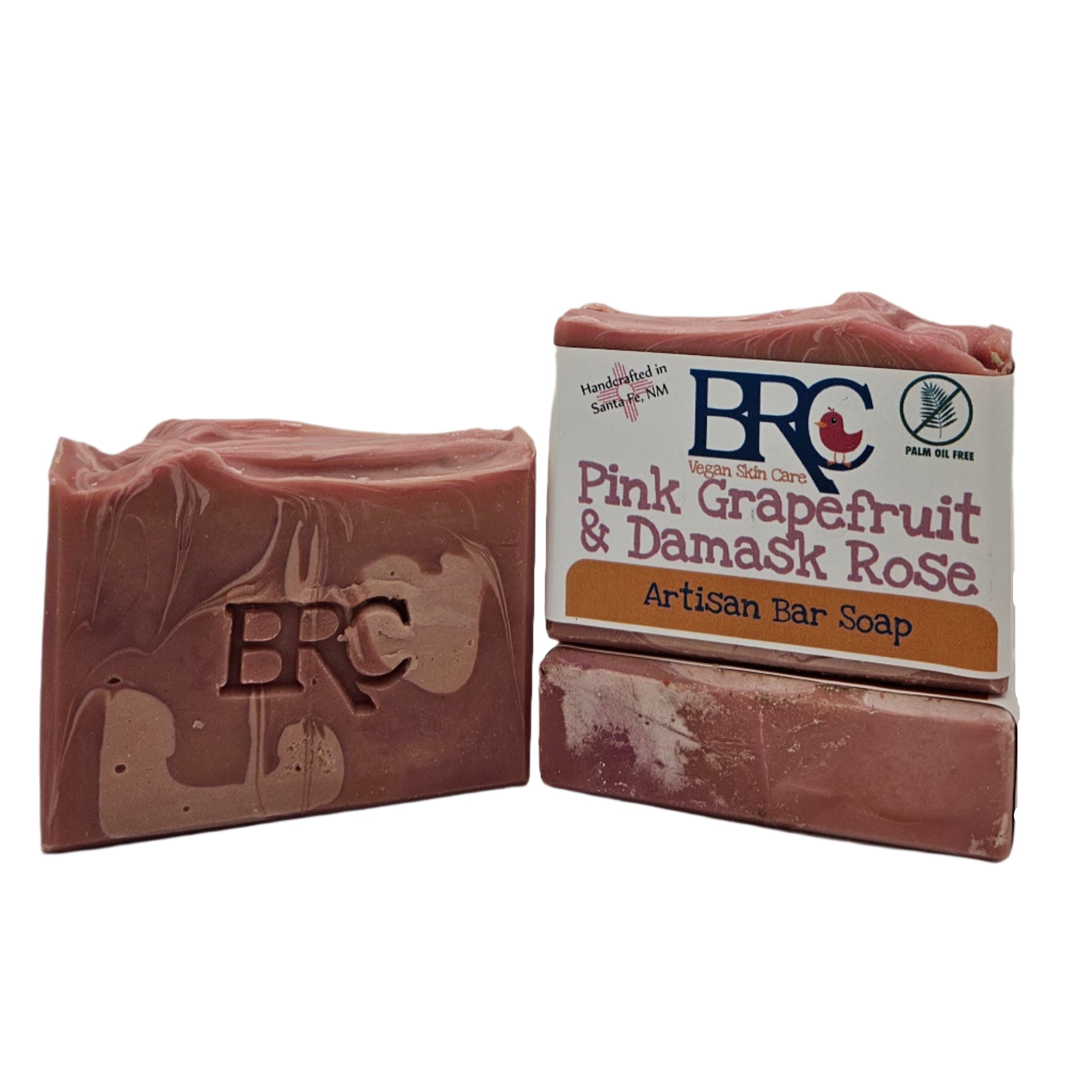 Pink Grapefruit & Damask Rose Natural Artisan Bar Soap