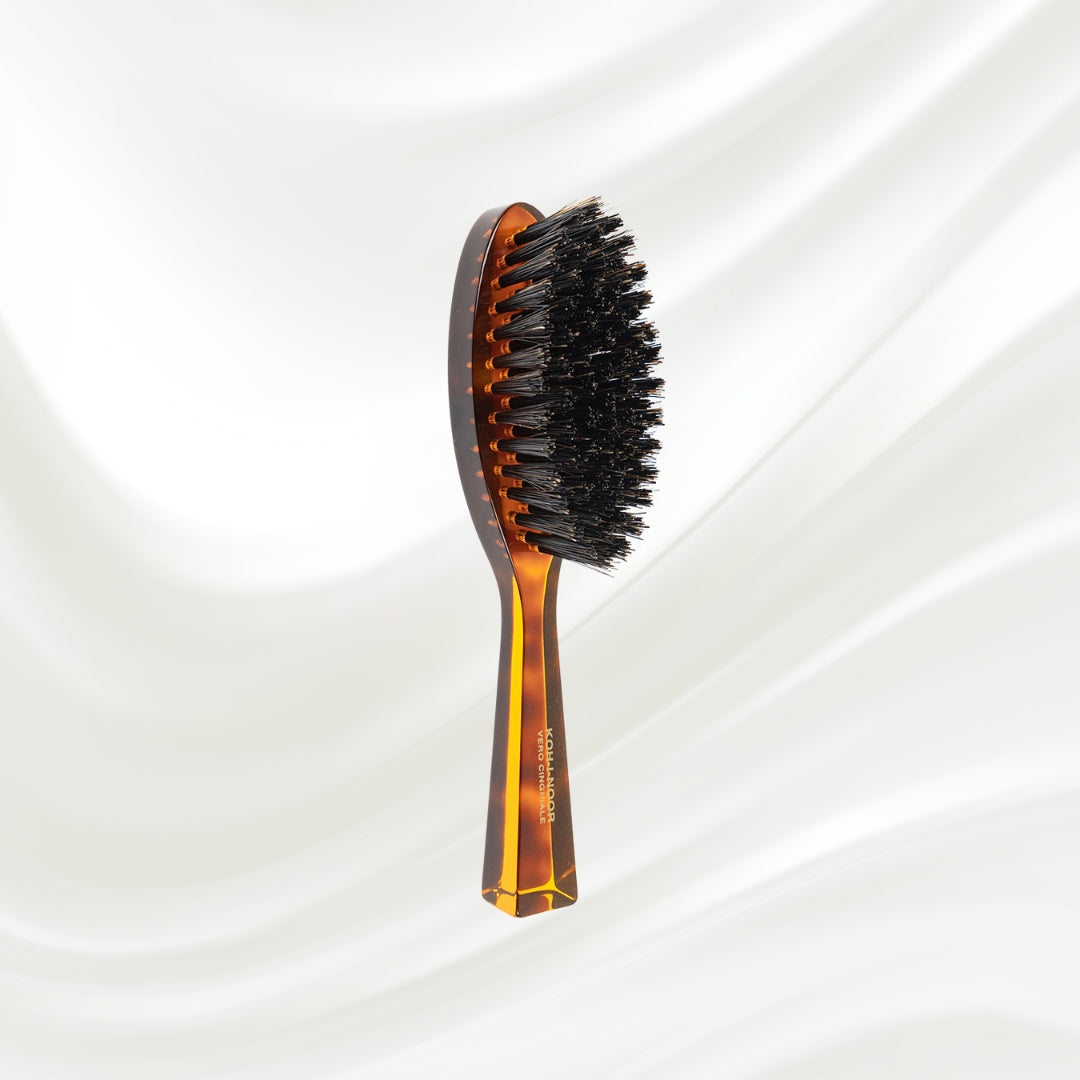 Jaspè Oval Boar Bristle Brush - Natural Shine & Scalp Stimulation for Hair & Beard